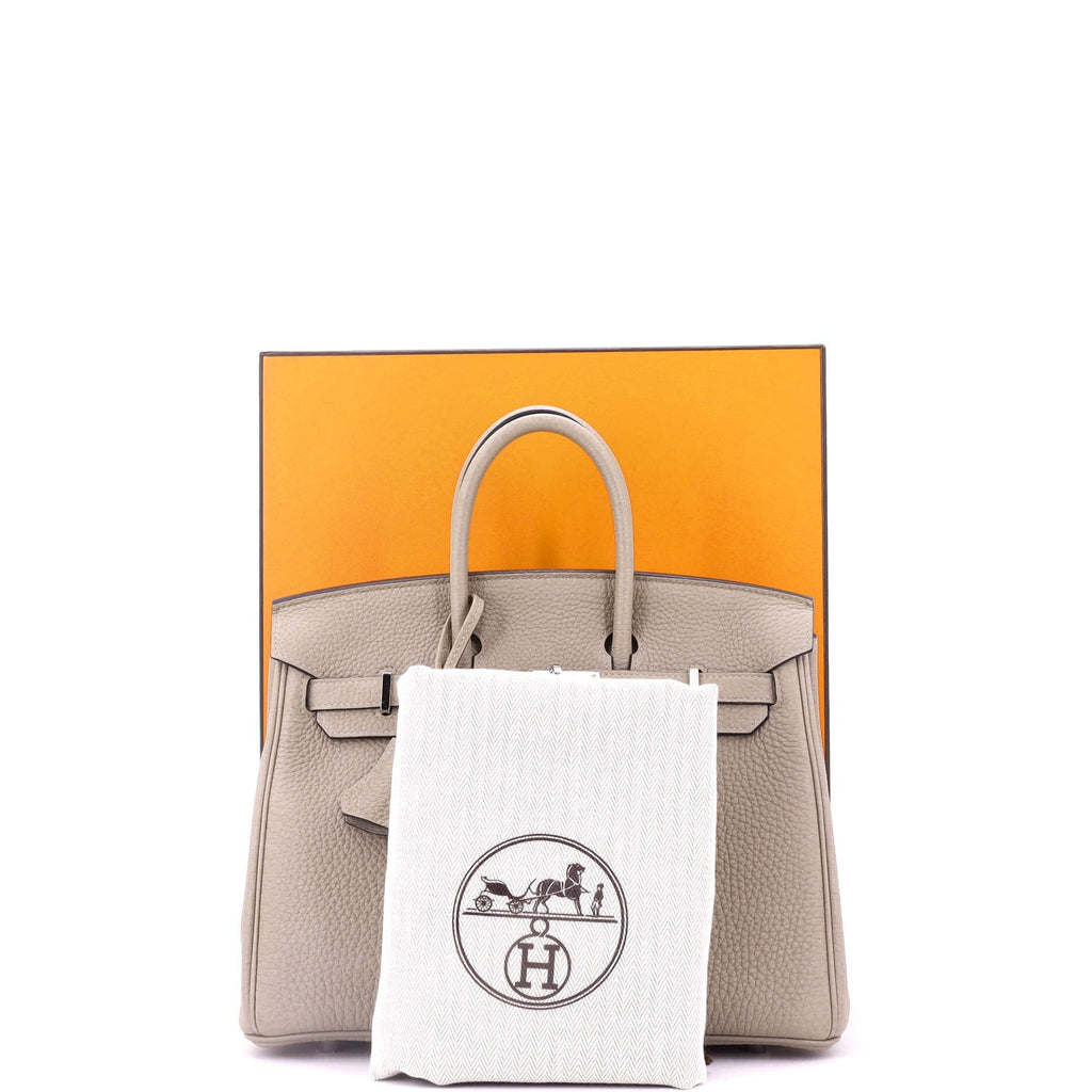 Birkin Handbag Light Togo with Palladium Hardware 25
