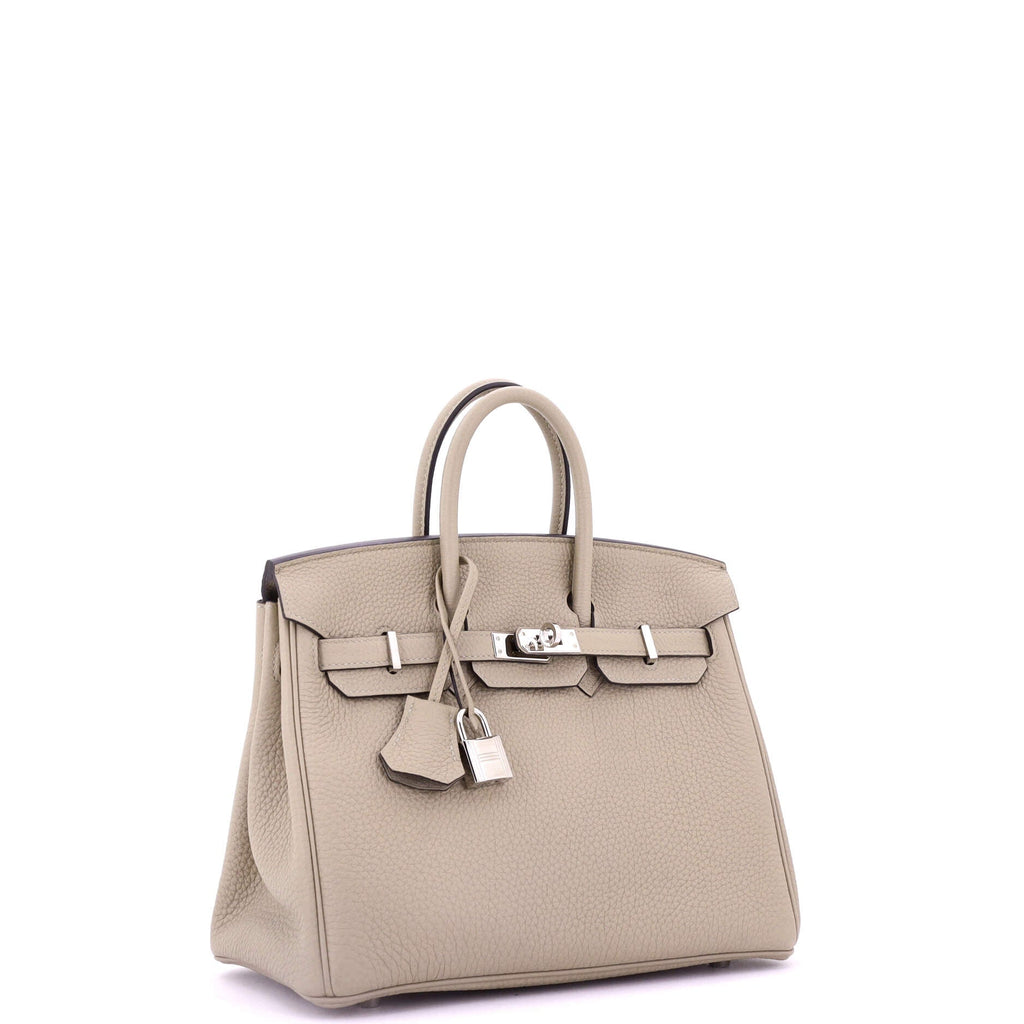 Birkin Handbag Light Togo with Palladium Hardware 25
