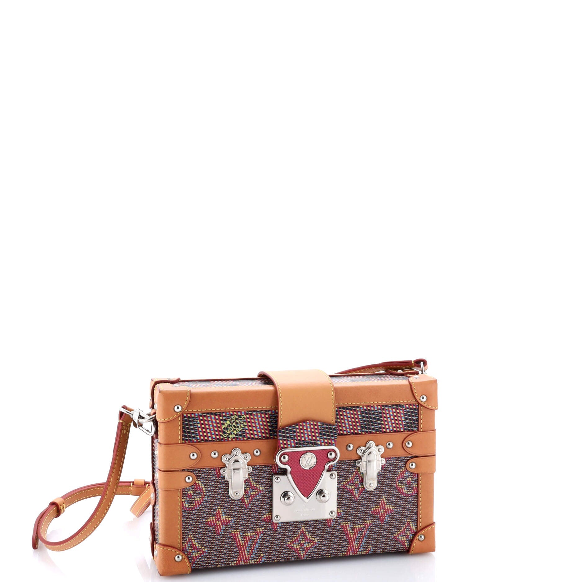 Petite Malle Handbag Damier Monogram LV Pop Canvas