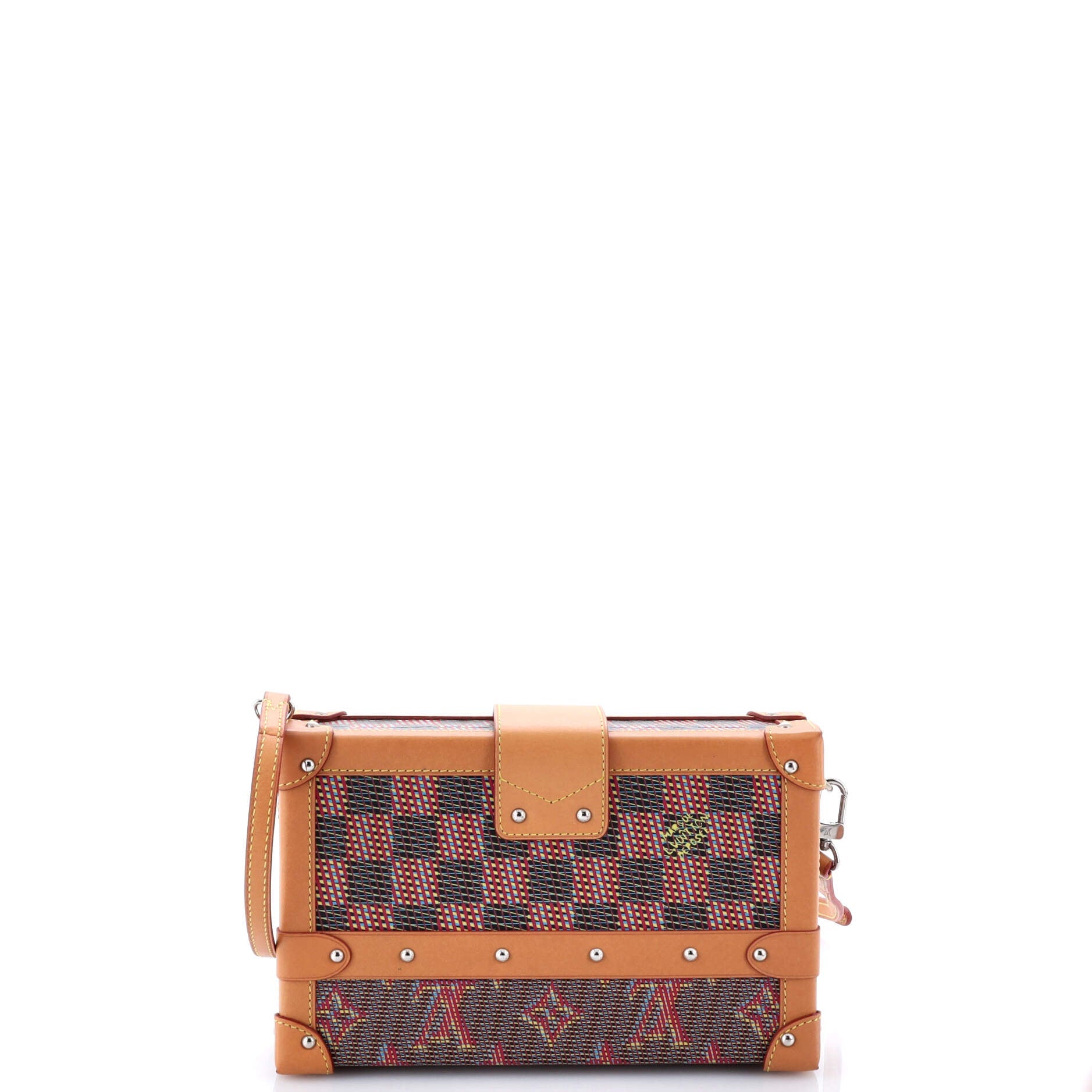 Petite Malle Handbag Damier Monogram LV Pop Canvas