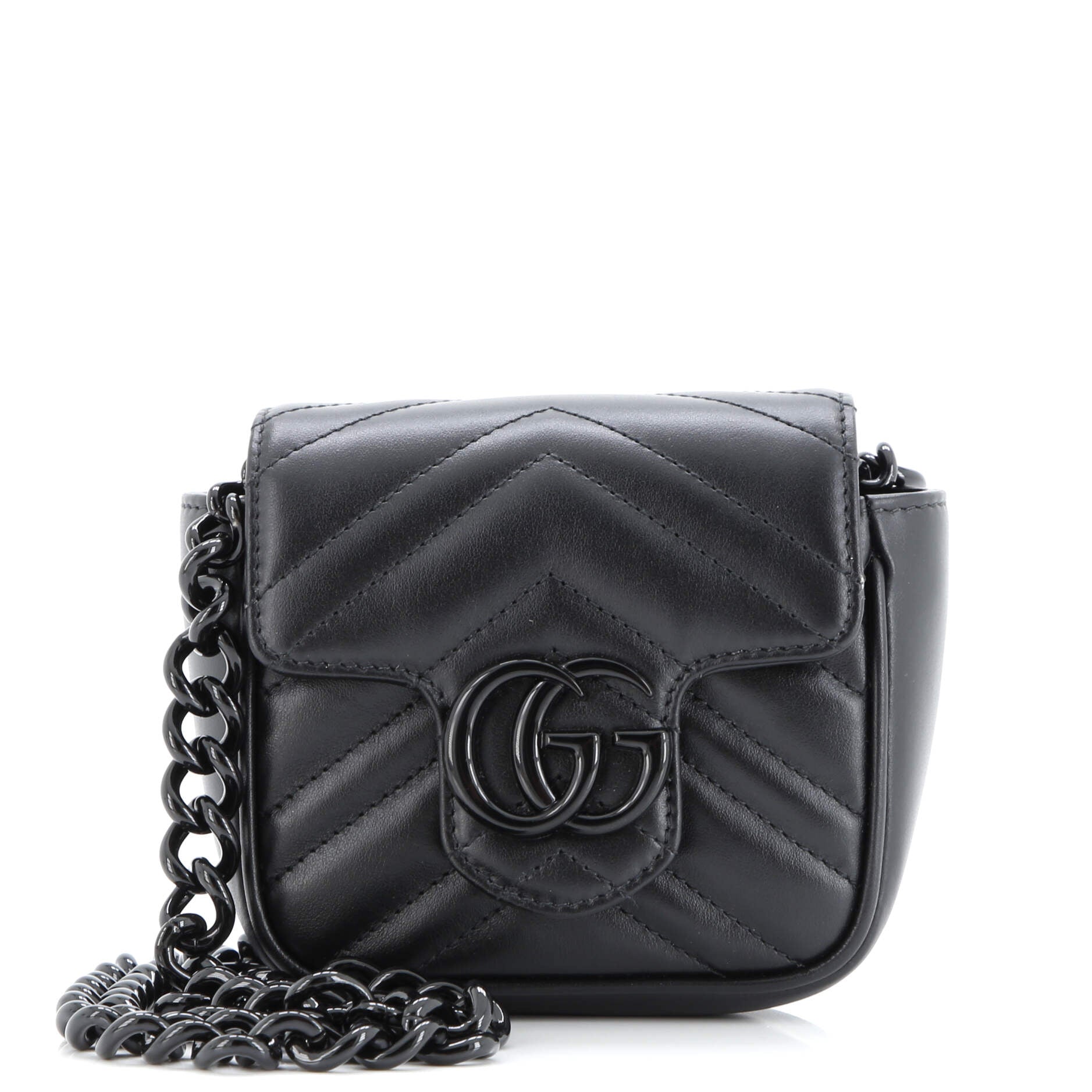 GG Marmont Flap Belt Bag Matelasse Leather Mini