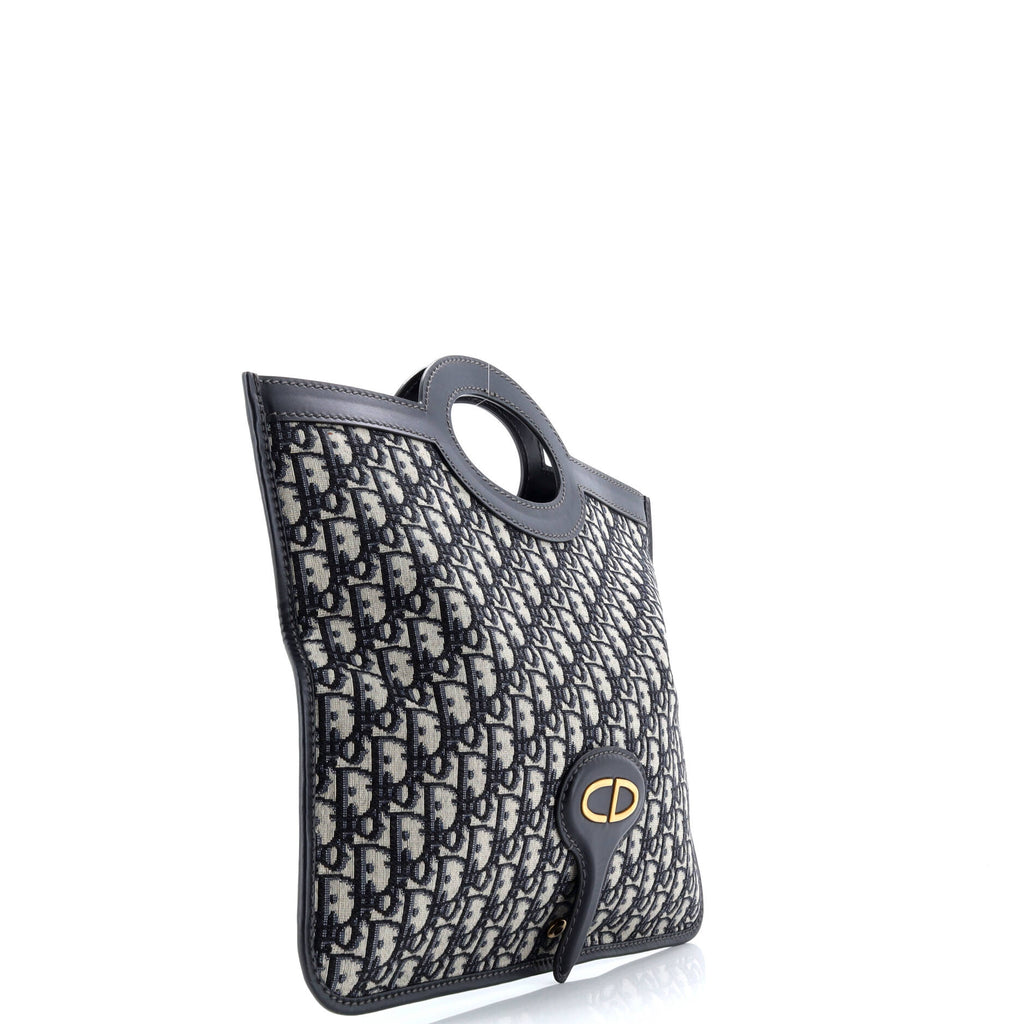 Fold Over Clutch Oblique Canvas
