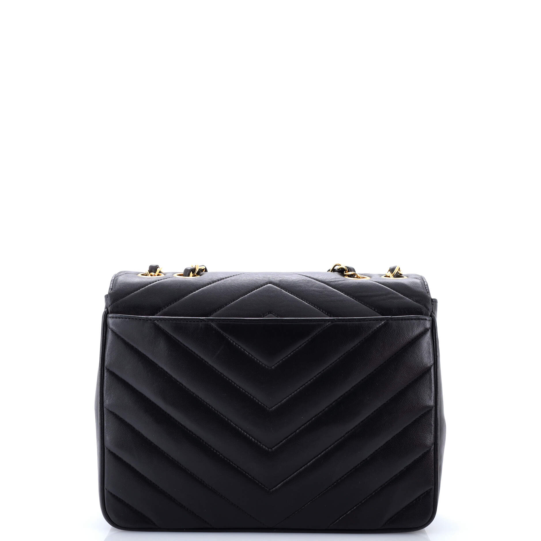 Vintage Envelope Flap Bag Chevron Lambskin Small
