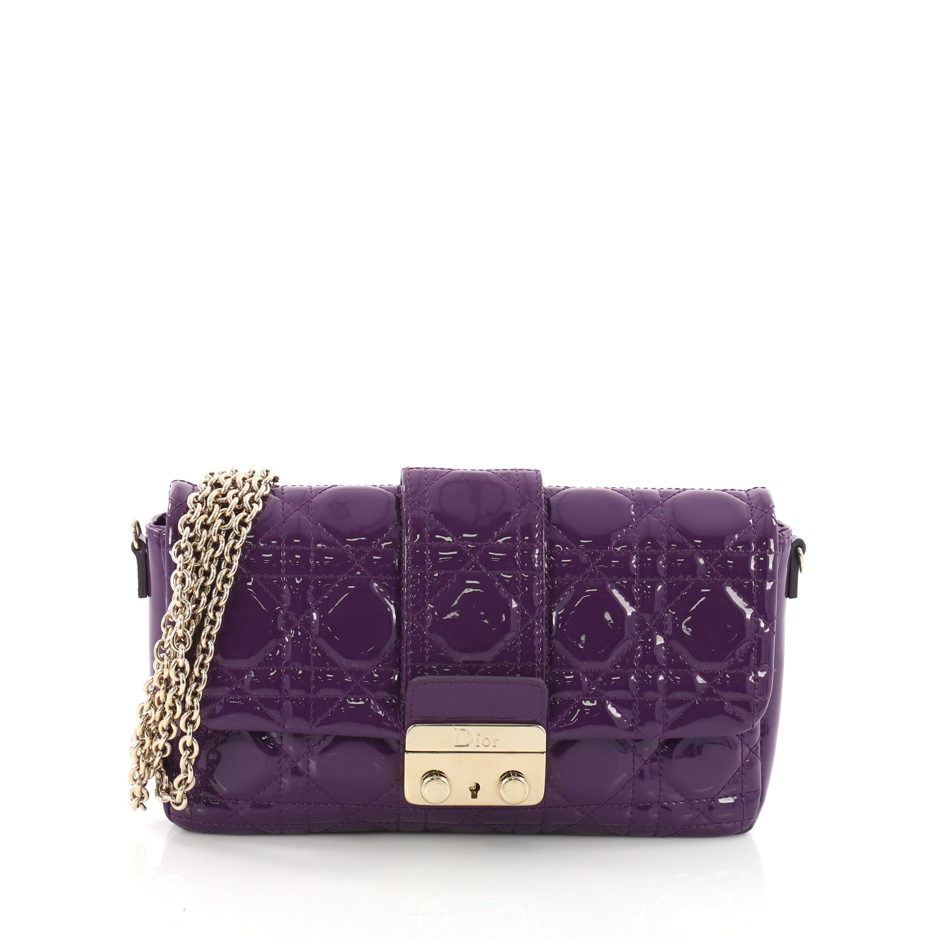 New Lock Pouch Cannage Quilt Patent Mini