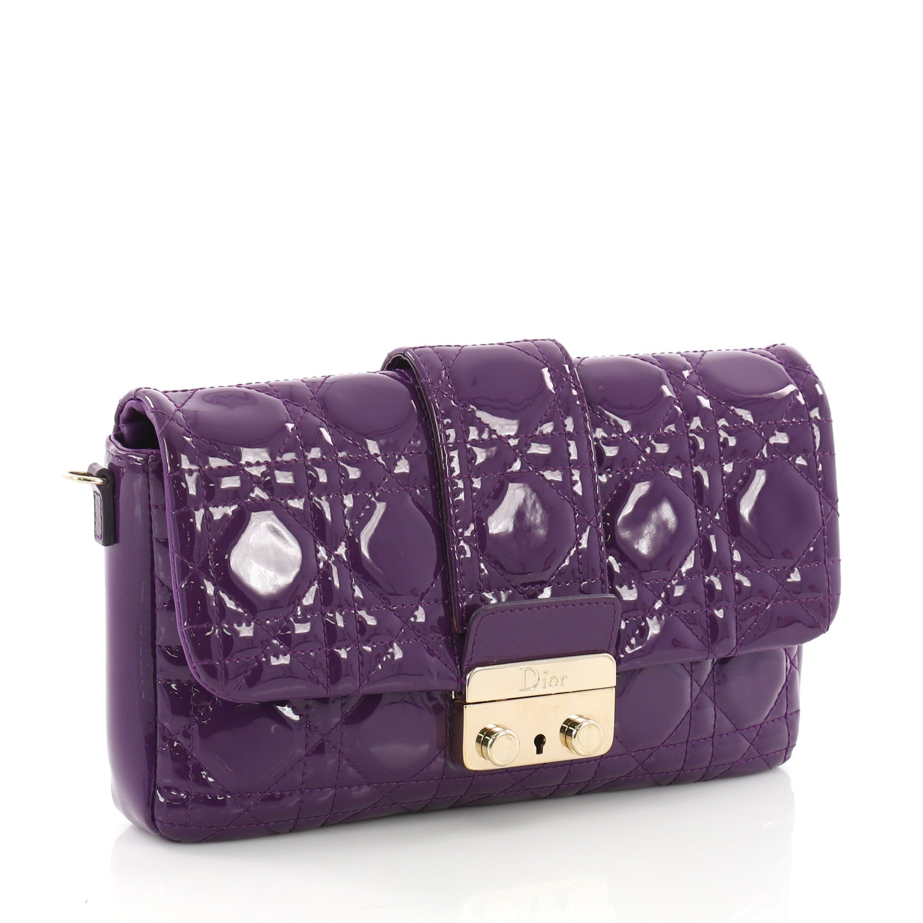 New Lock Pouch Cannage Quilt Patent Mini