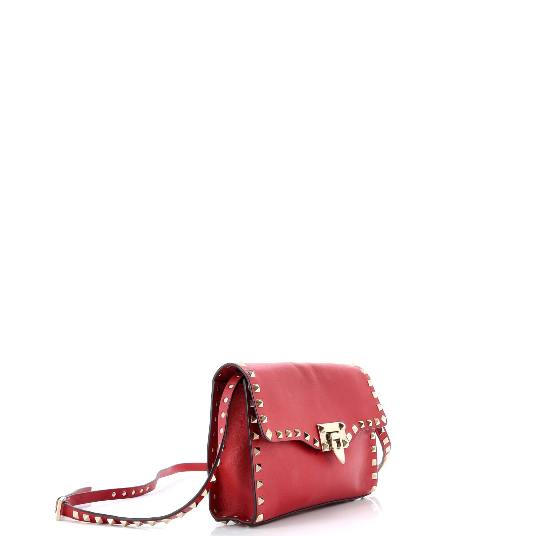 Rockstud Flip Lock Flap Bag Leather Medium
