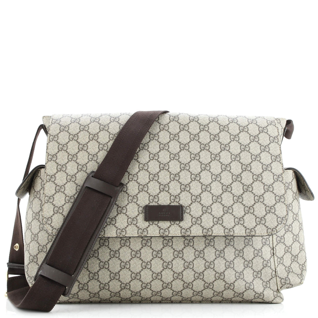 Diaper Bag GG Coated Canvas