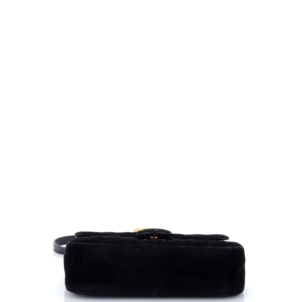 GG Marmont Flap Bag Matelasse Velvet Mini