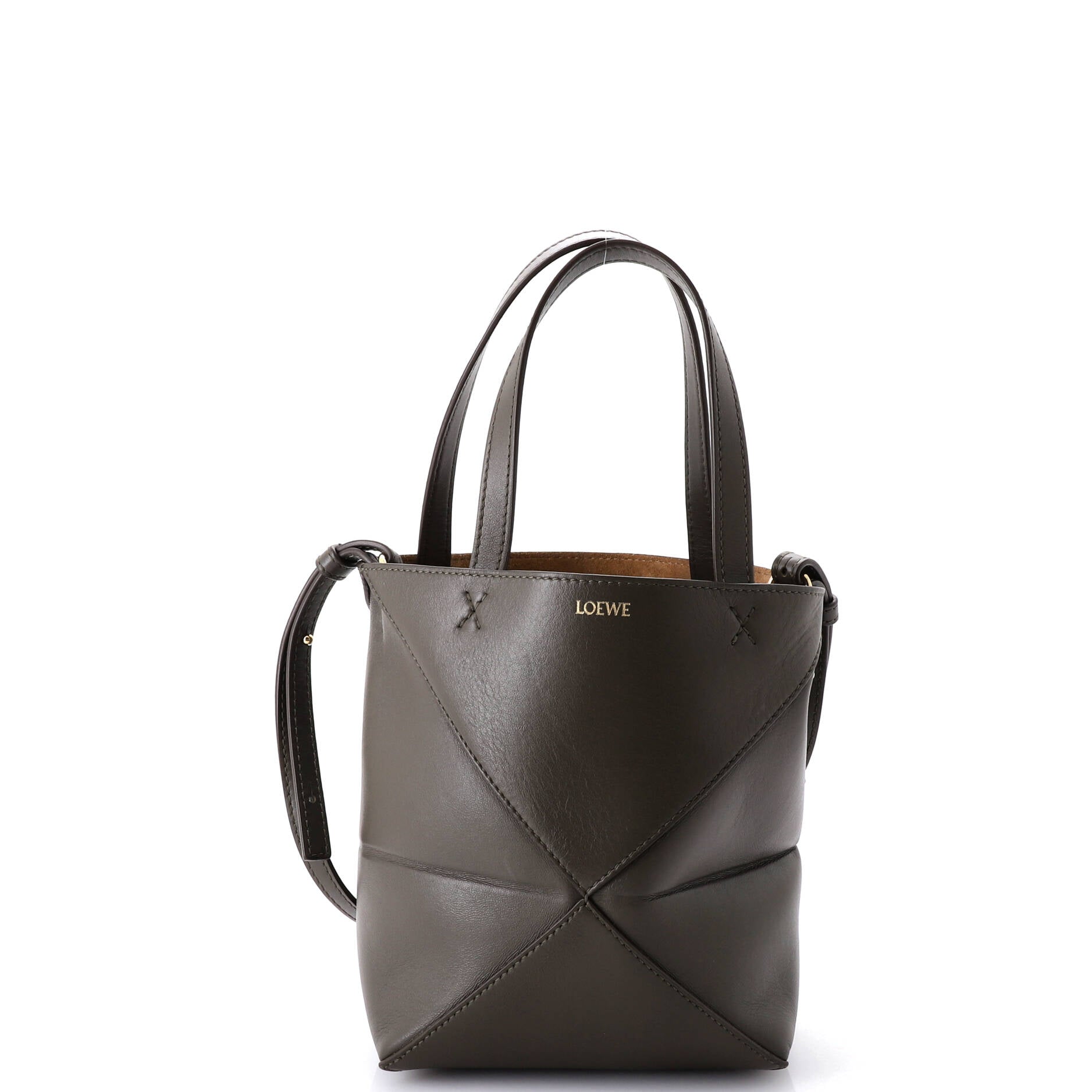 Puzzle Fold Tote Leather Mini