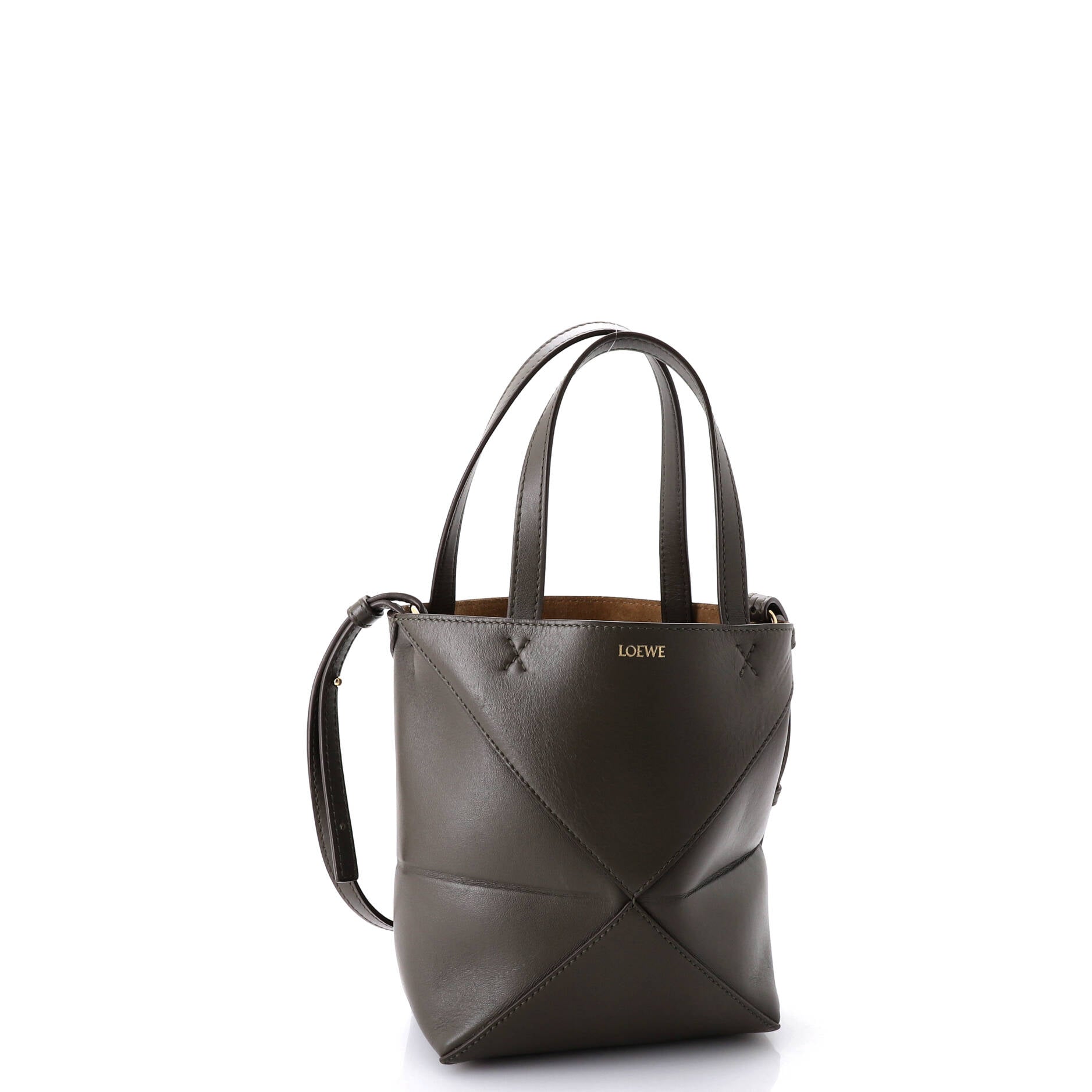Puzzle Fold Tote Leather Mini