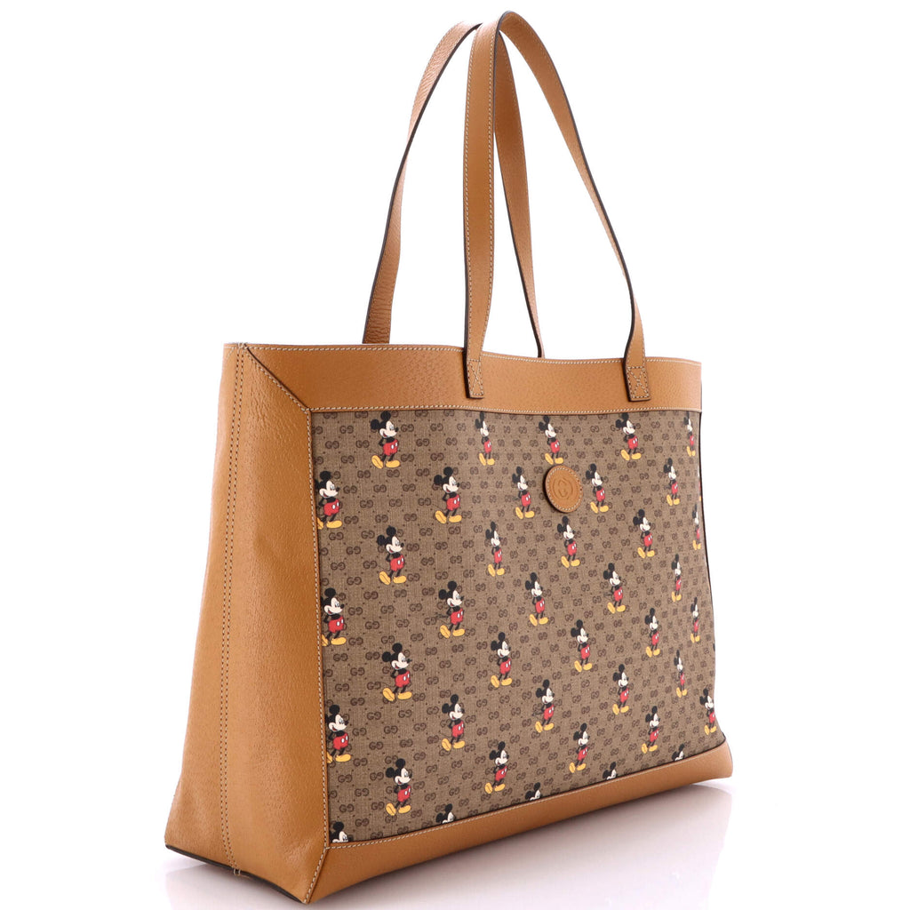 Disney Mickey Mouse Soft Open Tote Printed Mini GG Coated Canvas Medium