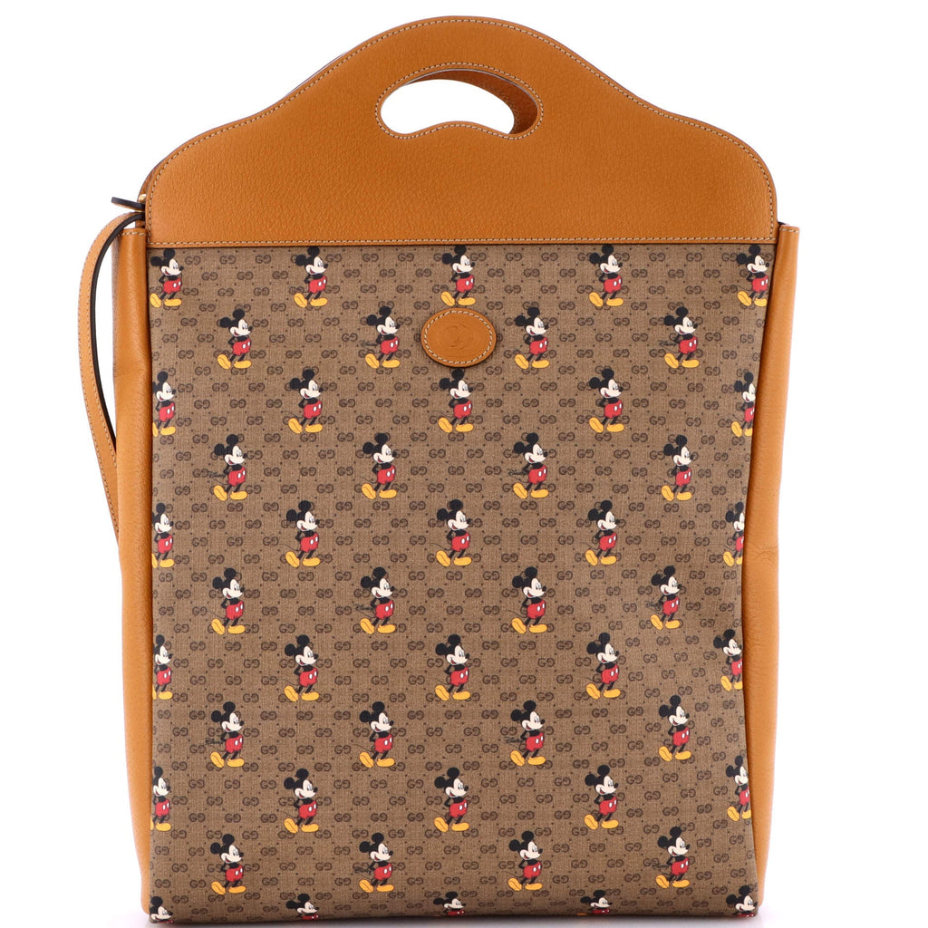 Disney Mickey Mouse Top Handle Tote Printed Mini GG Coated Canvas Large
