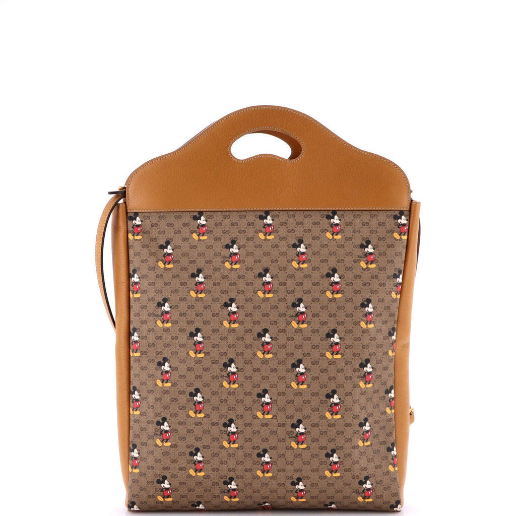 Disney Mickey Mouse Top Handle Tote Printed Mini GG Coated Canvas Large