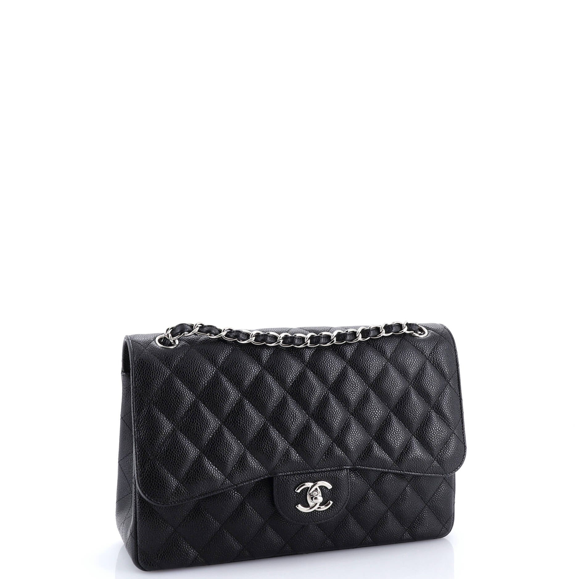 Classic Double Flap Bag Quilted Caviar Jumbo
