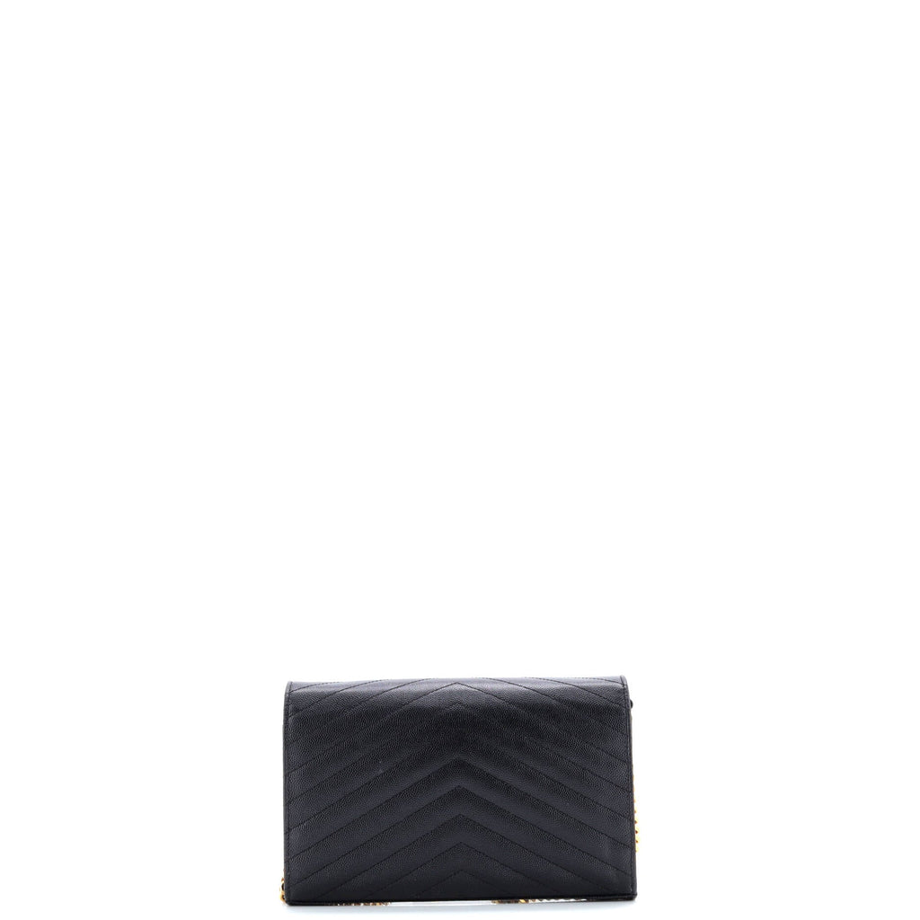 Classic Monogram Wallet on Chain Matelasse Chevron Leather Medium