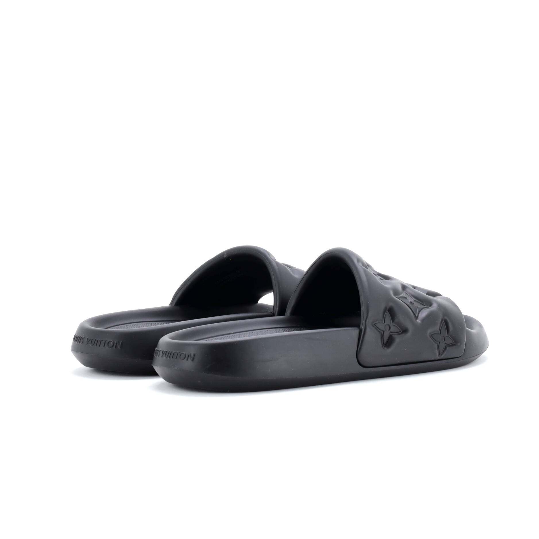 Men's Waterfront Mule Sandals Monogram Embossed Rubber