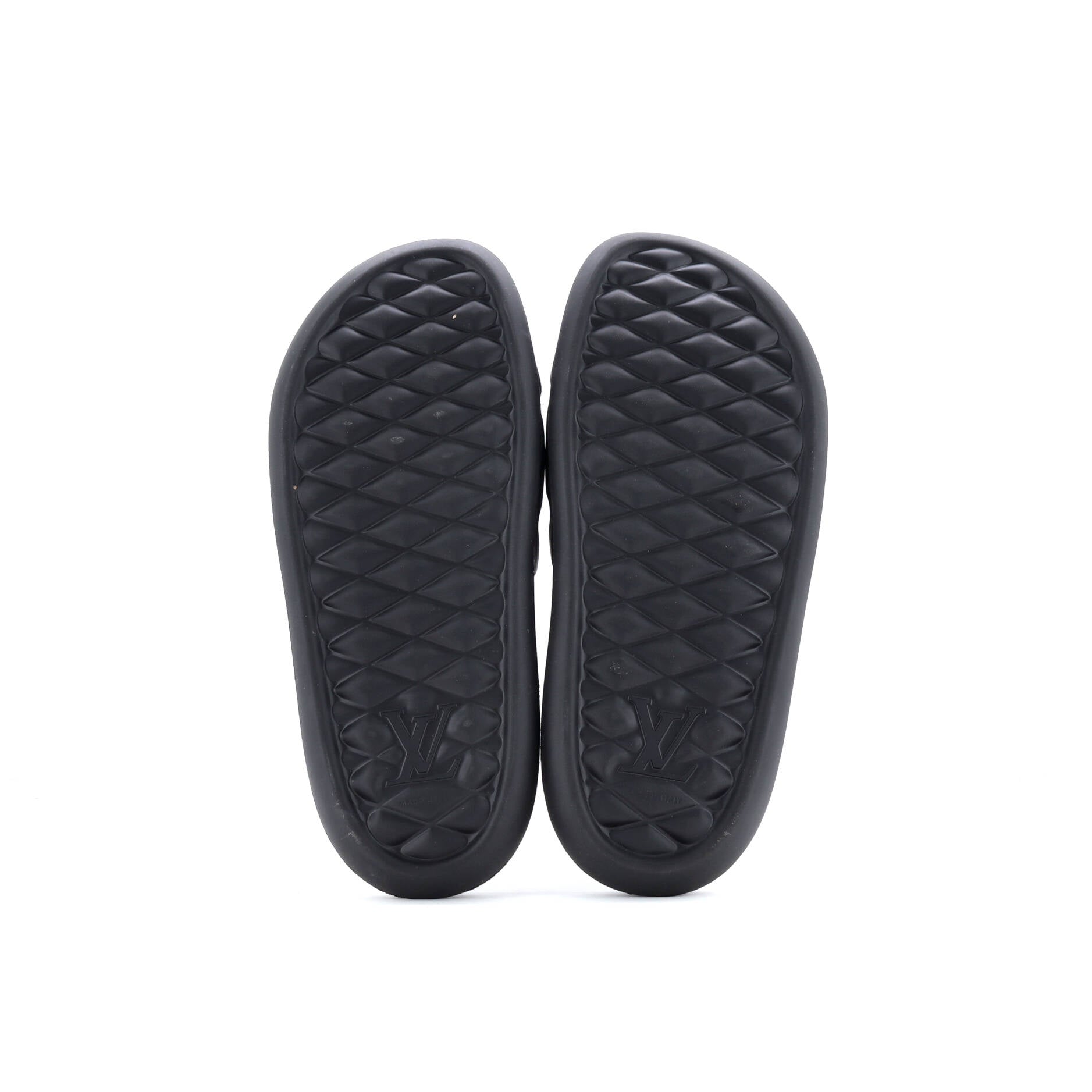 Men's Waterfront Mule Sandals Monogram Embossed Rubber