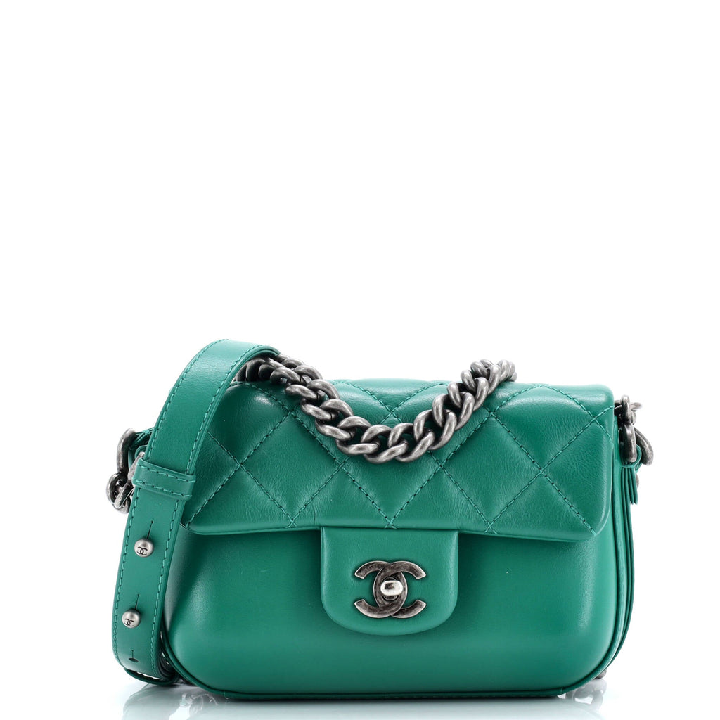 Rock My Shoulder Flap Bag Quilted Calfskin Mini