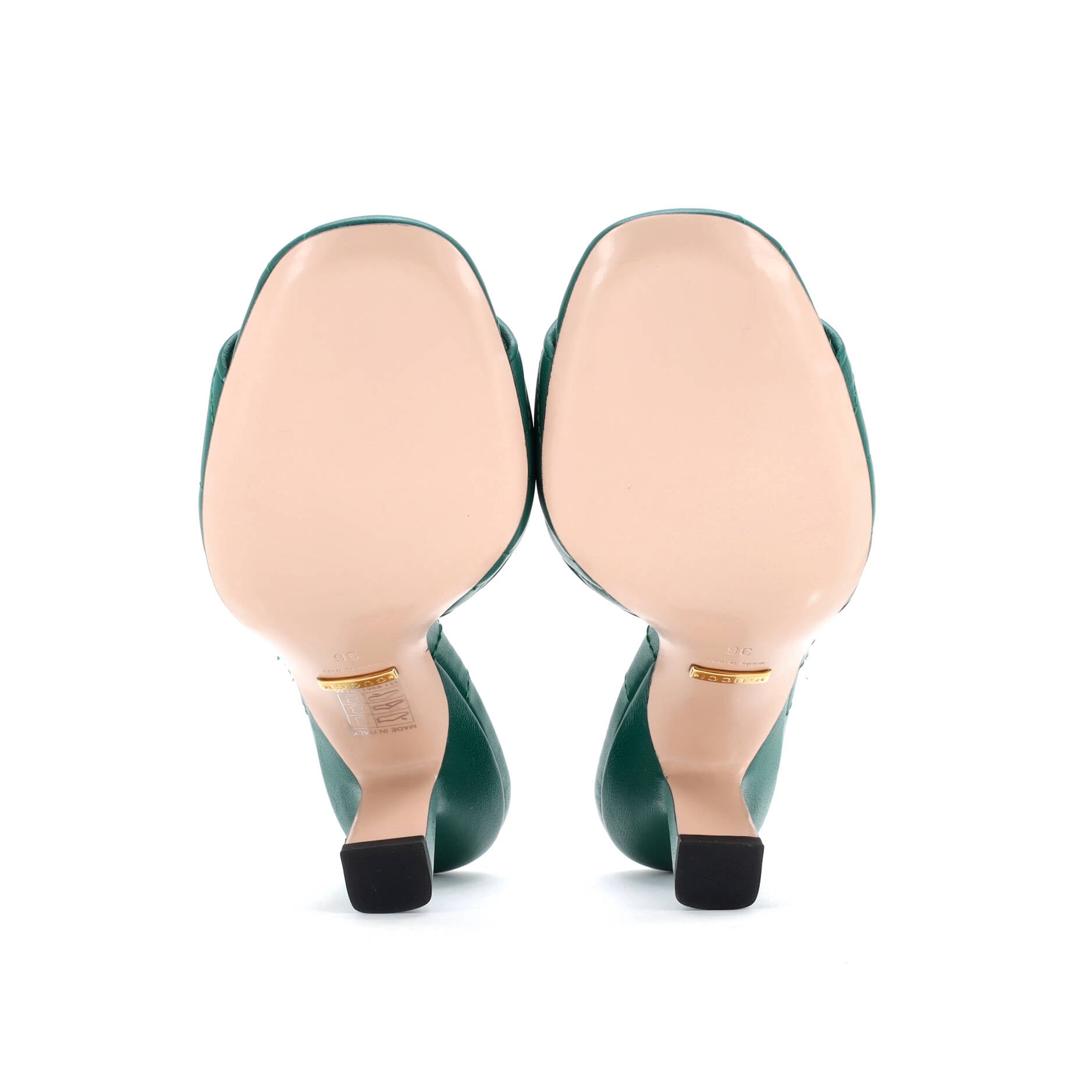 Women's Marmont Slide Heeled Sandals Matelasse Leather