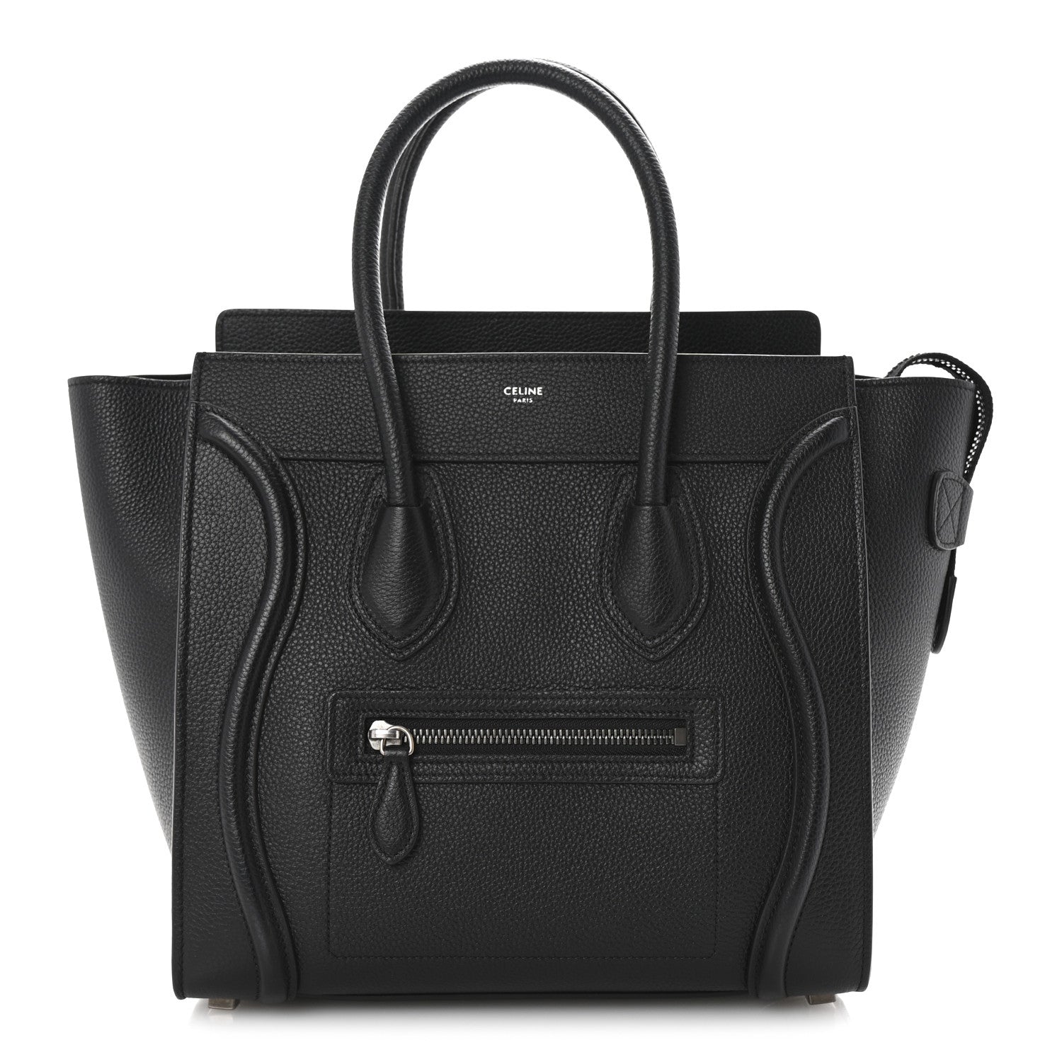 Drummed Calfskin Micro Luggage Black