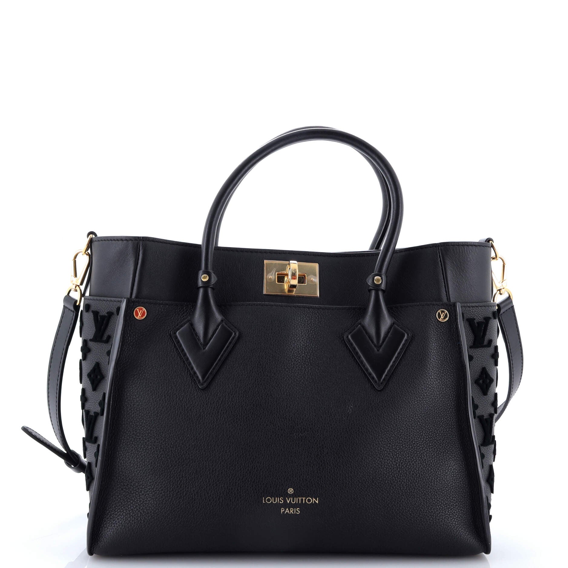 On My Side Tote Monogram Tuffetage Leather MM