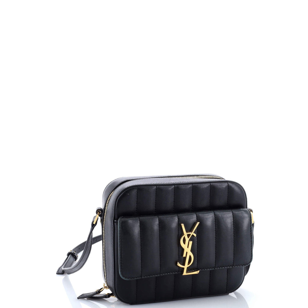 Vicky Camera Bag Vertical Quilted Leather Medium