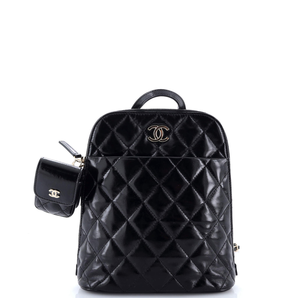 My Pocket Backpack Quilted Shiny Calfskin