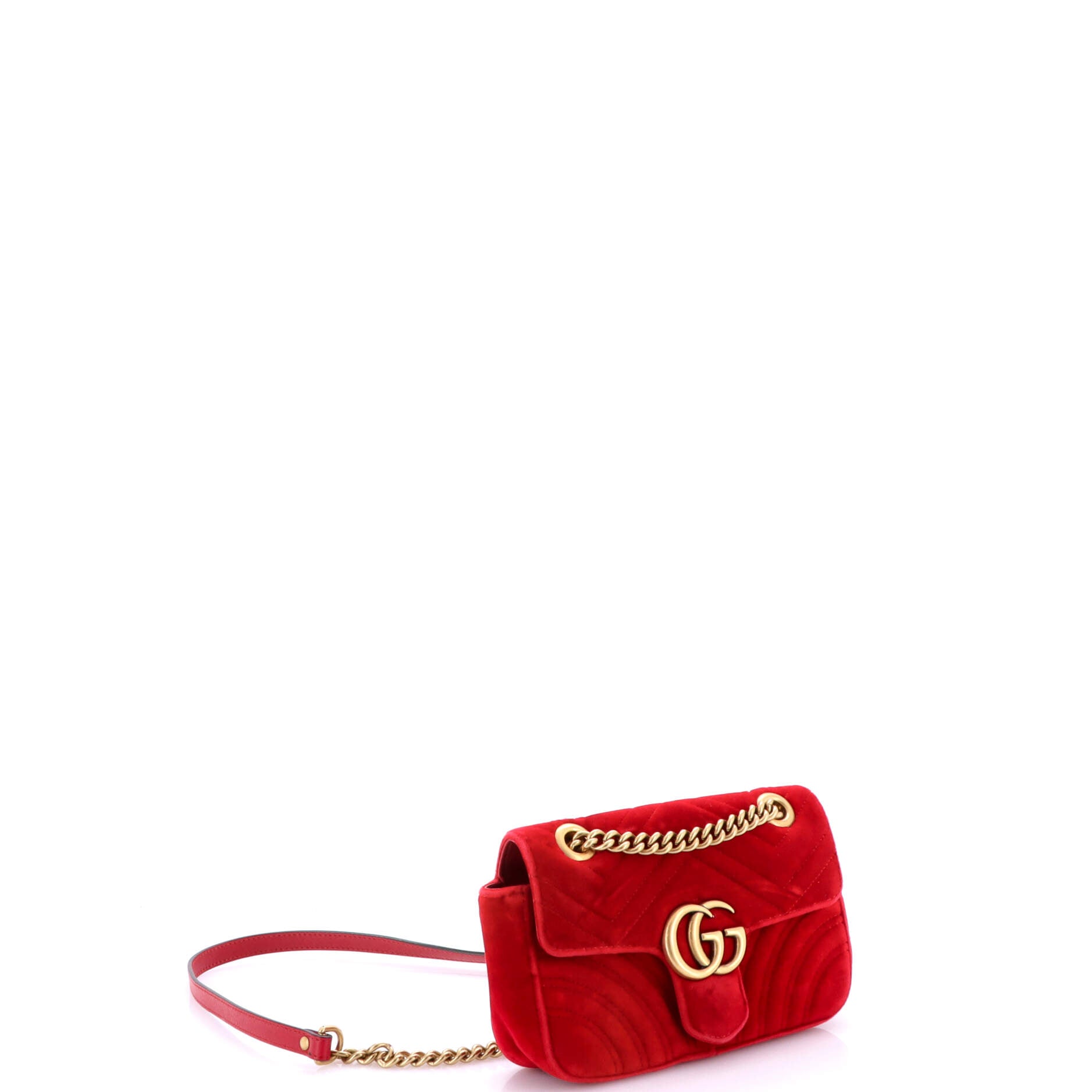 GG Marmont Flap Bag Matelasse Velvet Small
