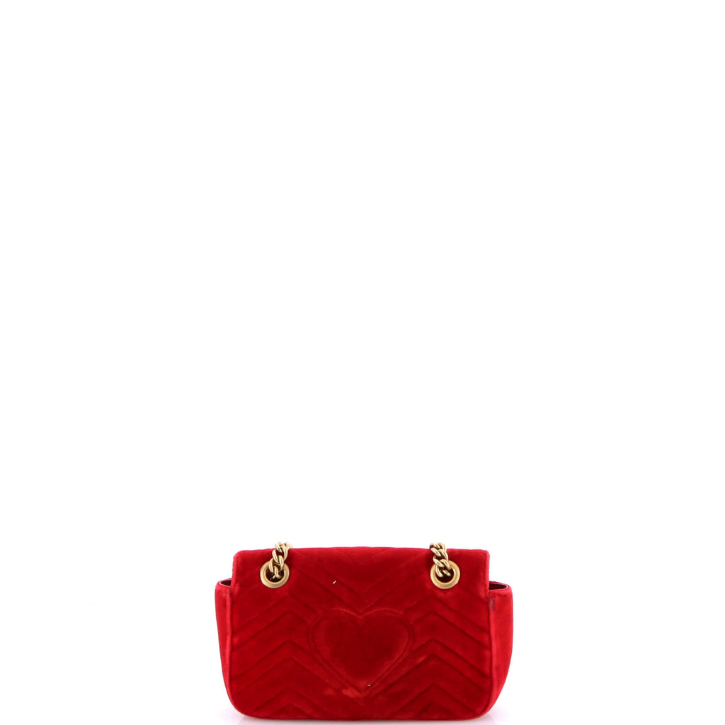 GG Marmont Flap Bag Matelasse Velvet Small