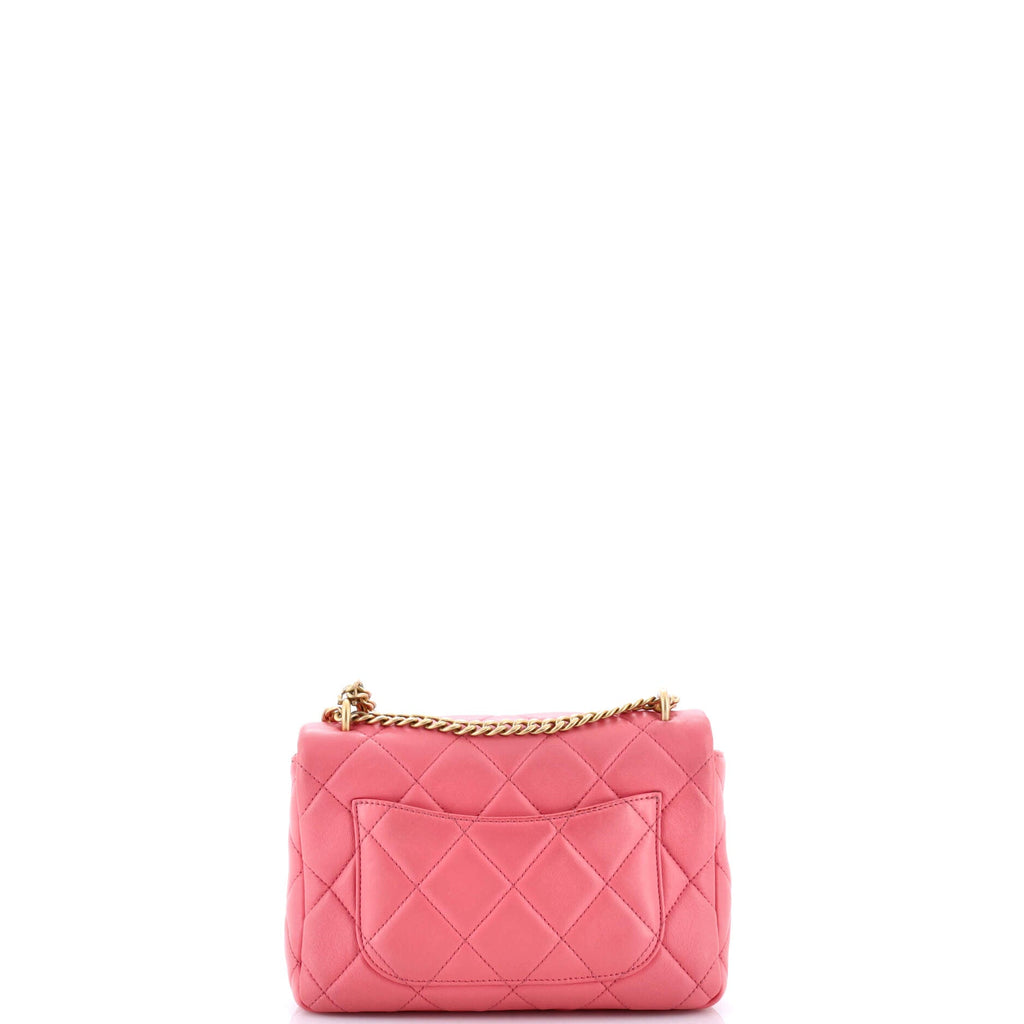 Pending CC Square Flap Bag Quilted Lambskin Mini