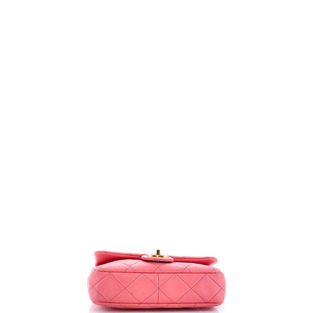 Pending CC Square Flap Bag Quilted Lambskin Mini
