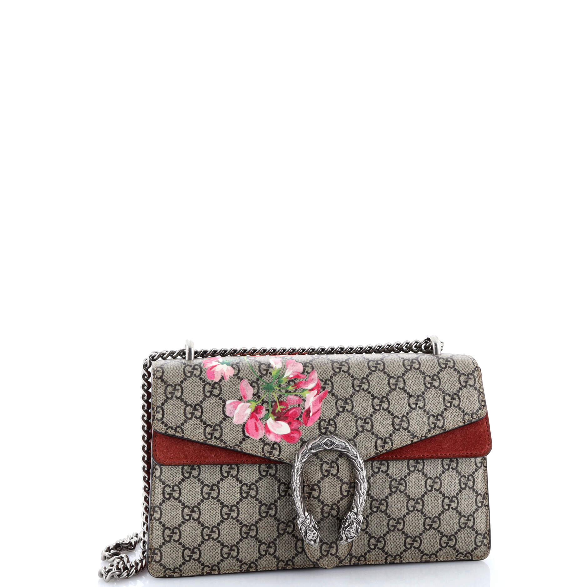 Dionysus Bag Blooms Print GG Coated Canvas Small