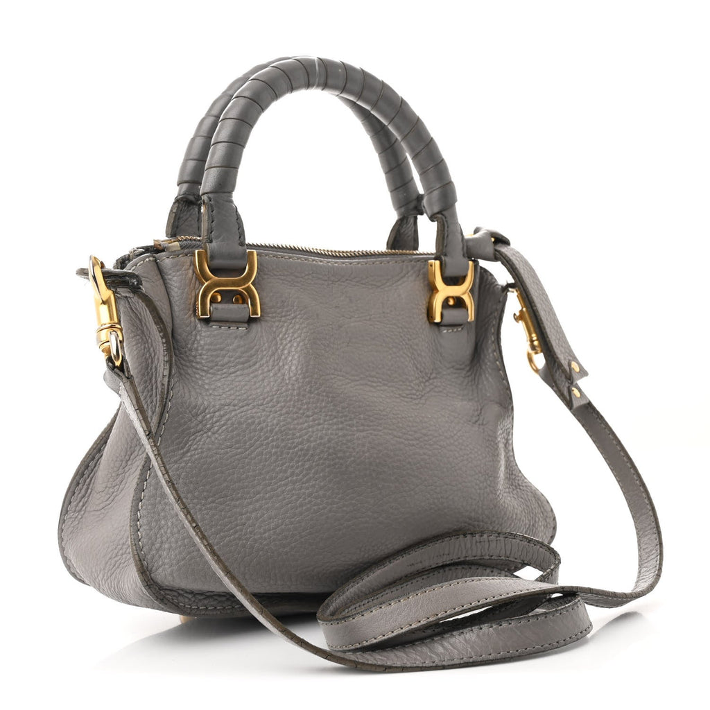Calfskin Mini Marcie Satchel Cashmere Grey