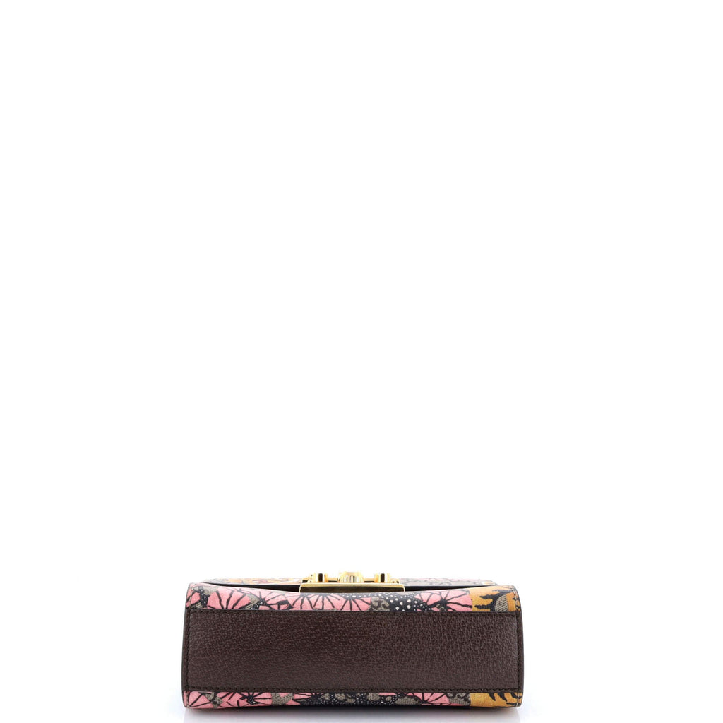 Padlock Shoulder Bag Bengal Print GG Coated Canvas Small