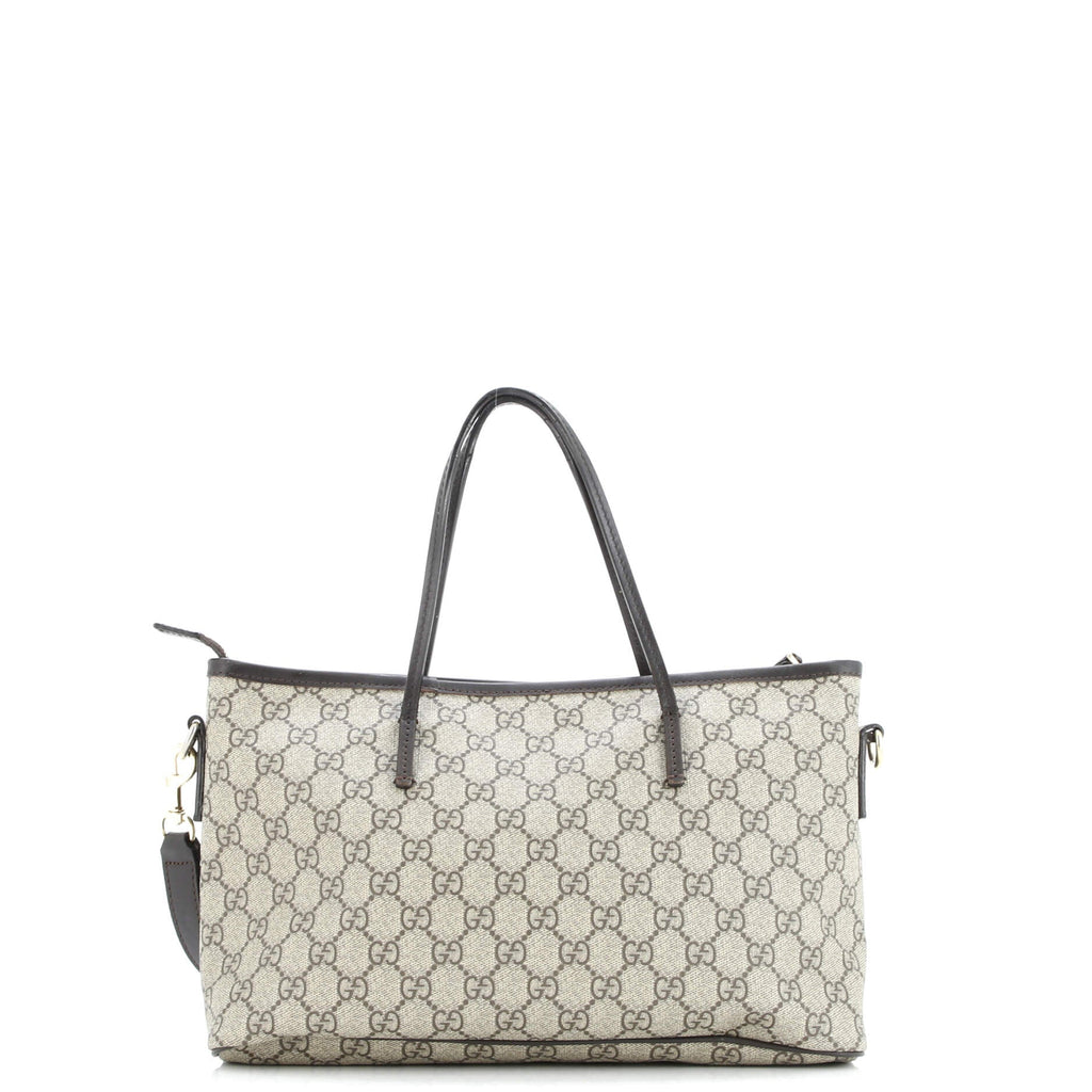 Convertible Zip Tote GG Coated Canvas with Leather Medium