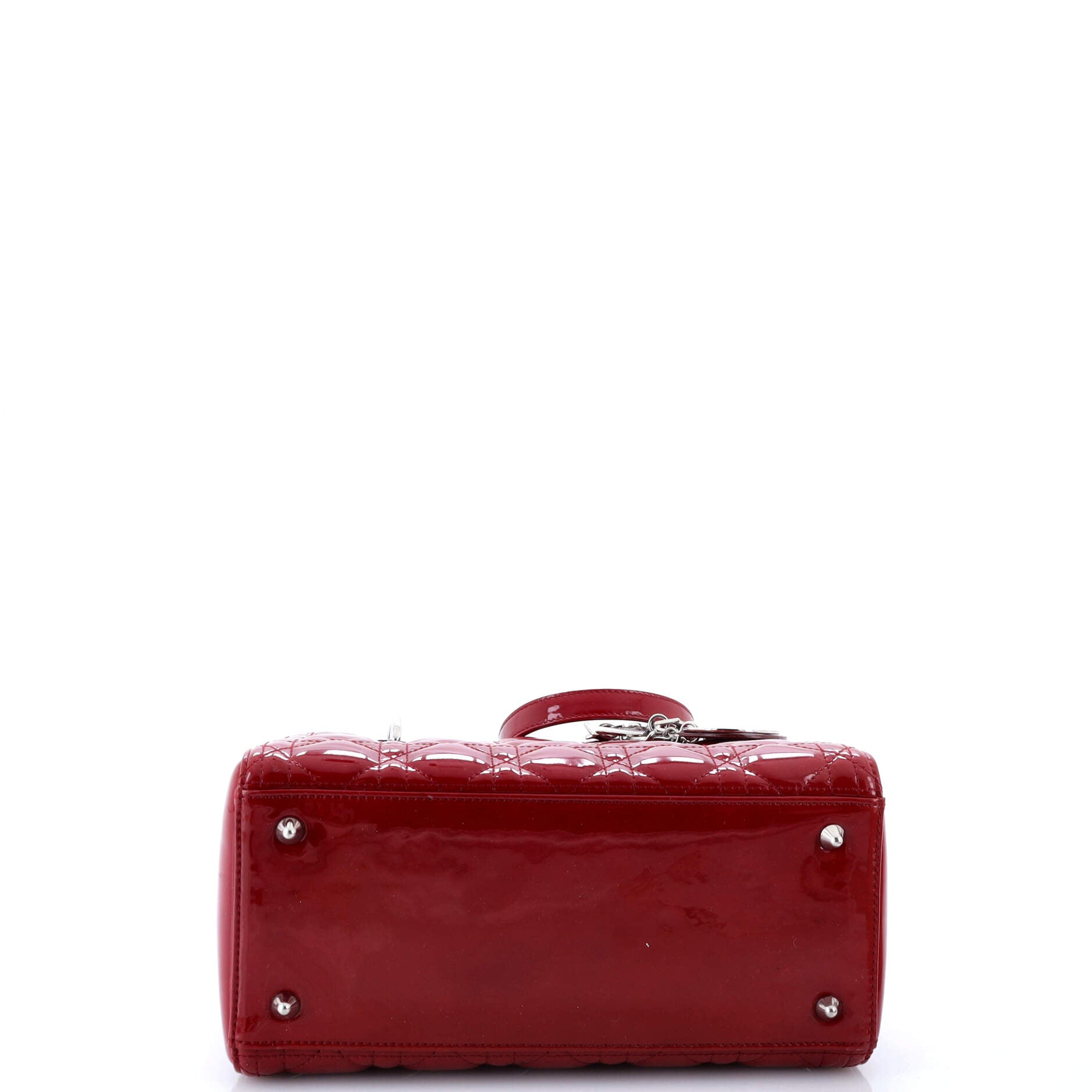 Lady Dior Bag Cannage Quilt Patent Medium