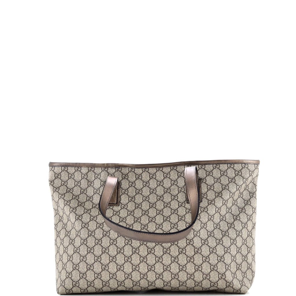 Plus Tote GG Coated Canvas with Leather Large