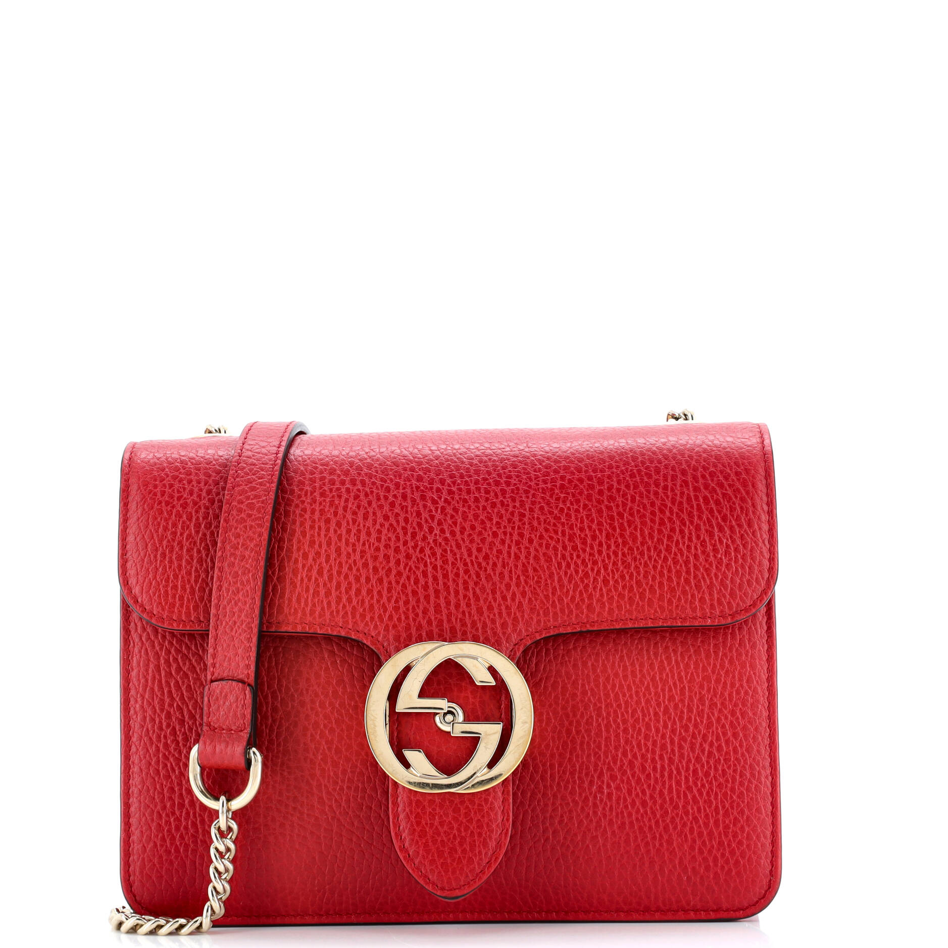 Interlocking Shoulder Bag Leather Small