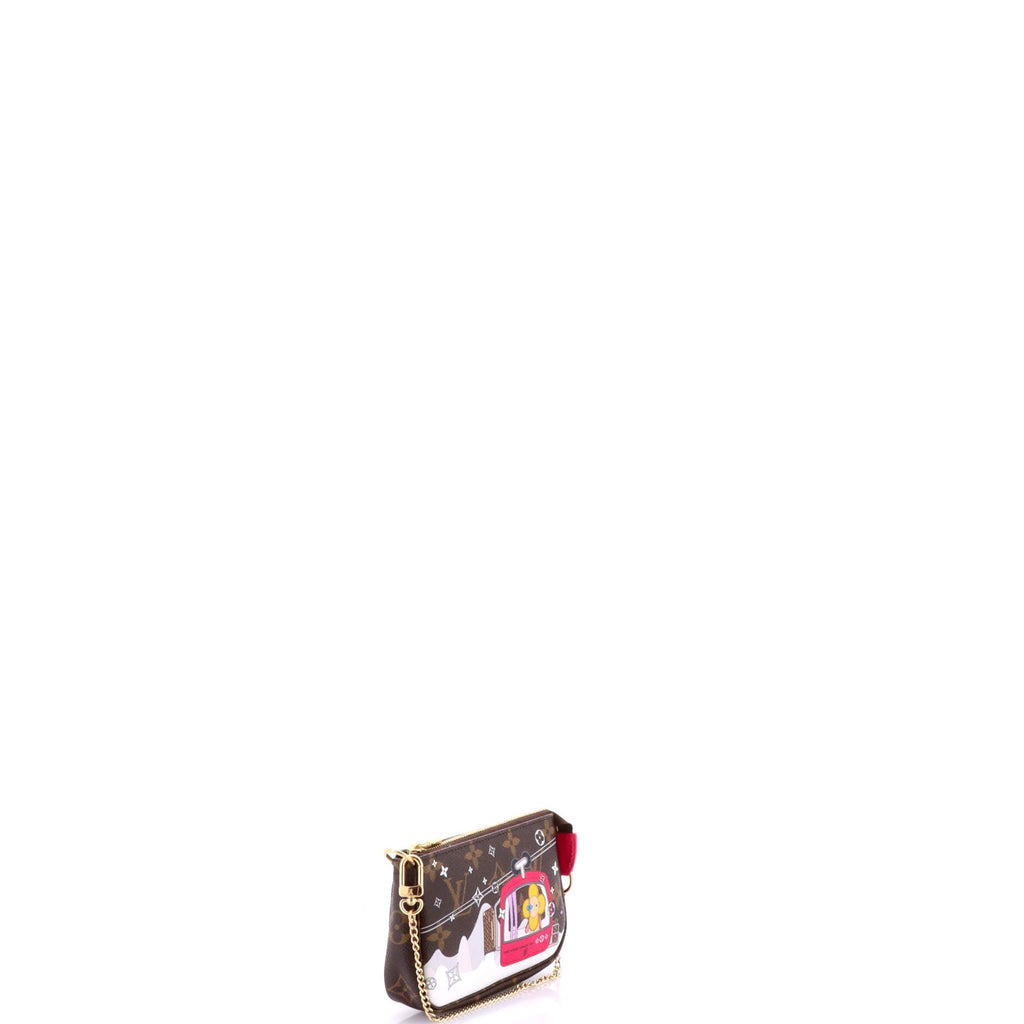 Pochette Accessoires Limited Edition Vivienne Xmas Monogram Canvas Mini