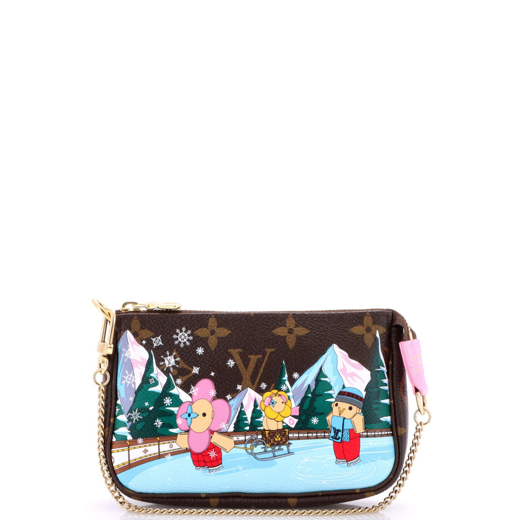 Pochette Accessoires Limited Edition Vivienne Xmas Monogram Canvas Mini