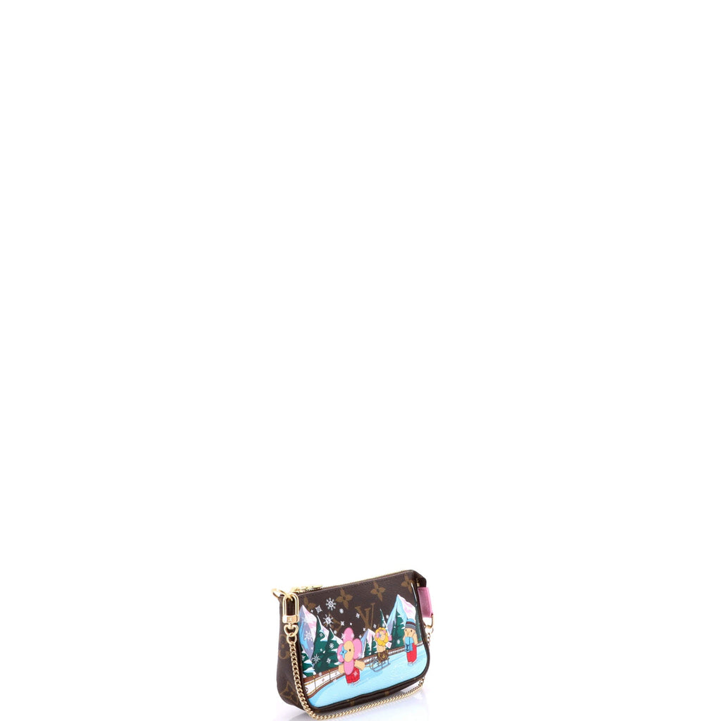 Pochette Accessoires Limited Edition Vivienne Xmas Monogram Canvas Mini