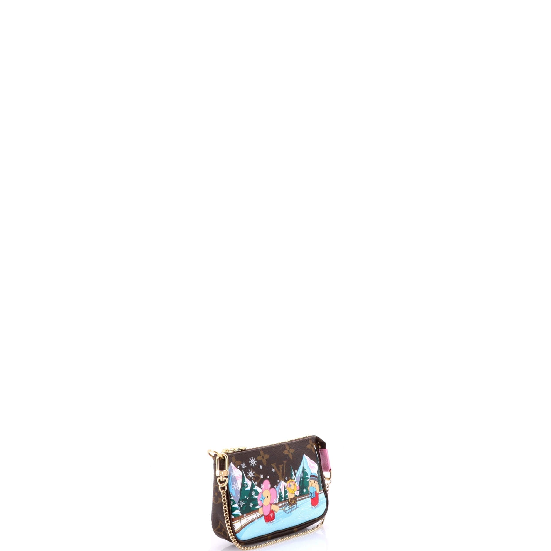 Pochette Accessoires Limited Edition Vivienne Xmas Monogram Canvas Mini
