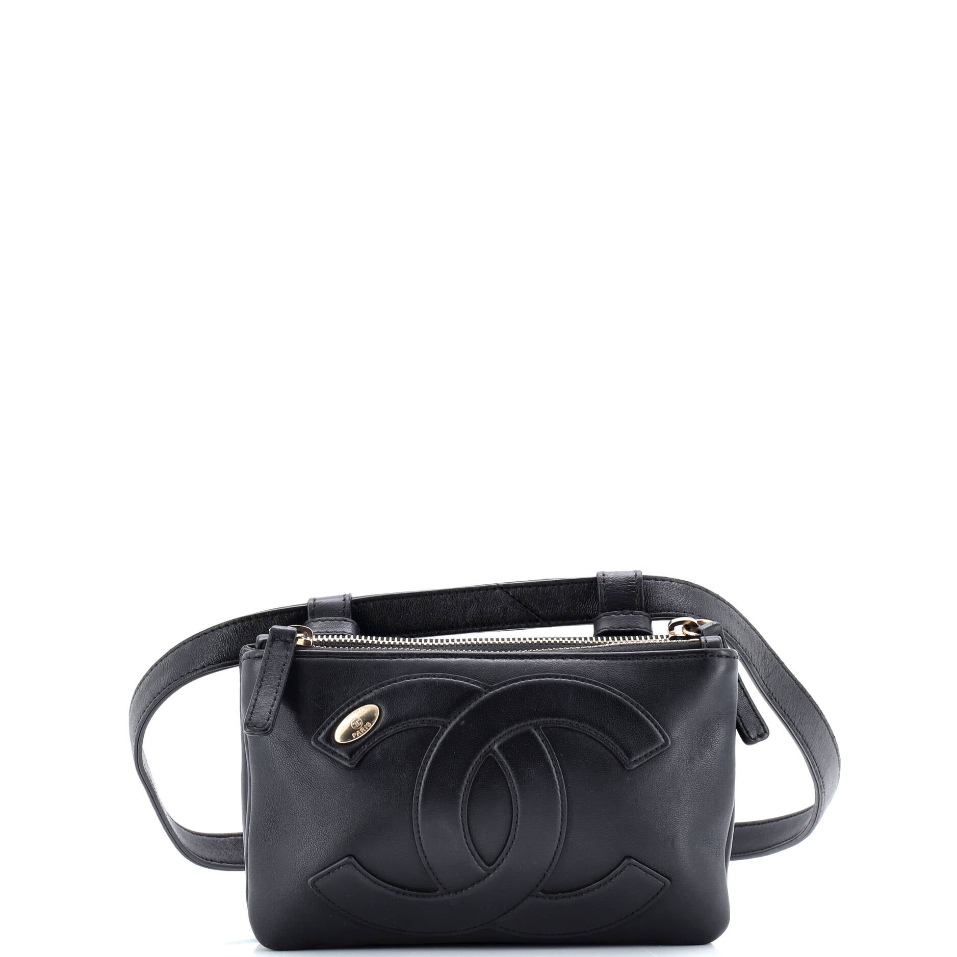CC Mania Double Zip Belt Bag Lambskin