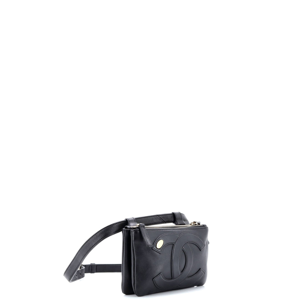 CC Mania Double Zip Belt Bag Lambskin