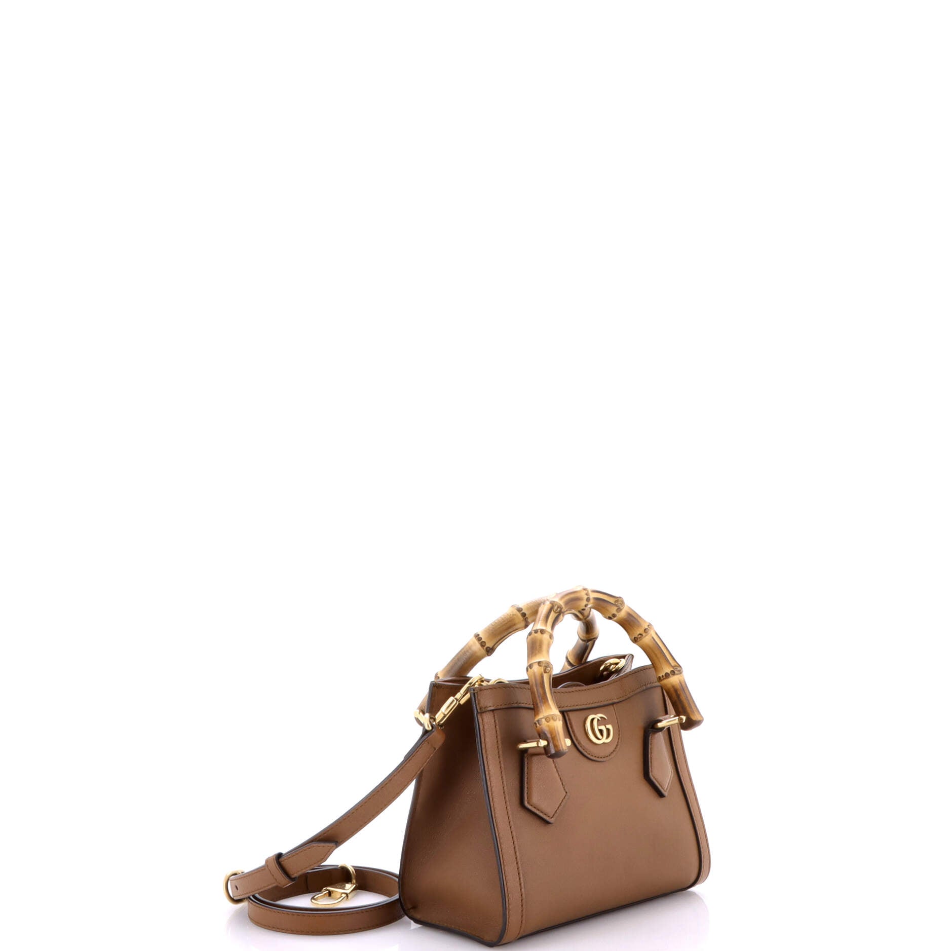 Diana NM Bamboo Handle Tote Leather Mini