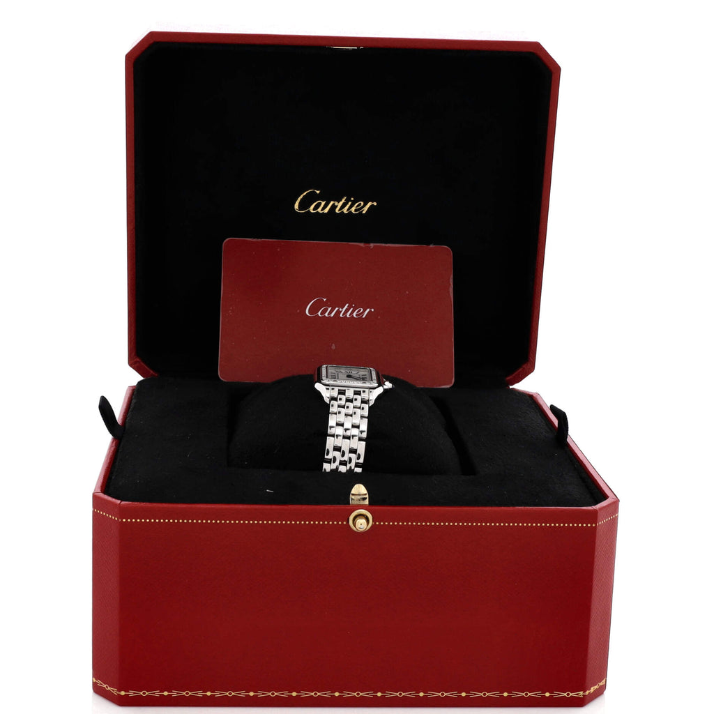 Panthere de Cartier Quartz Watch Stainless Steel with Diamond Bezel 22