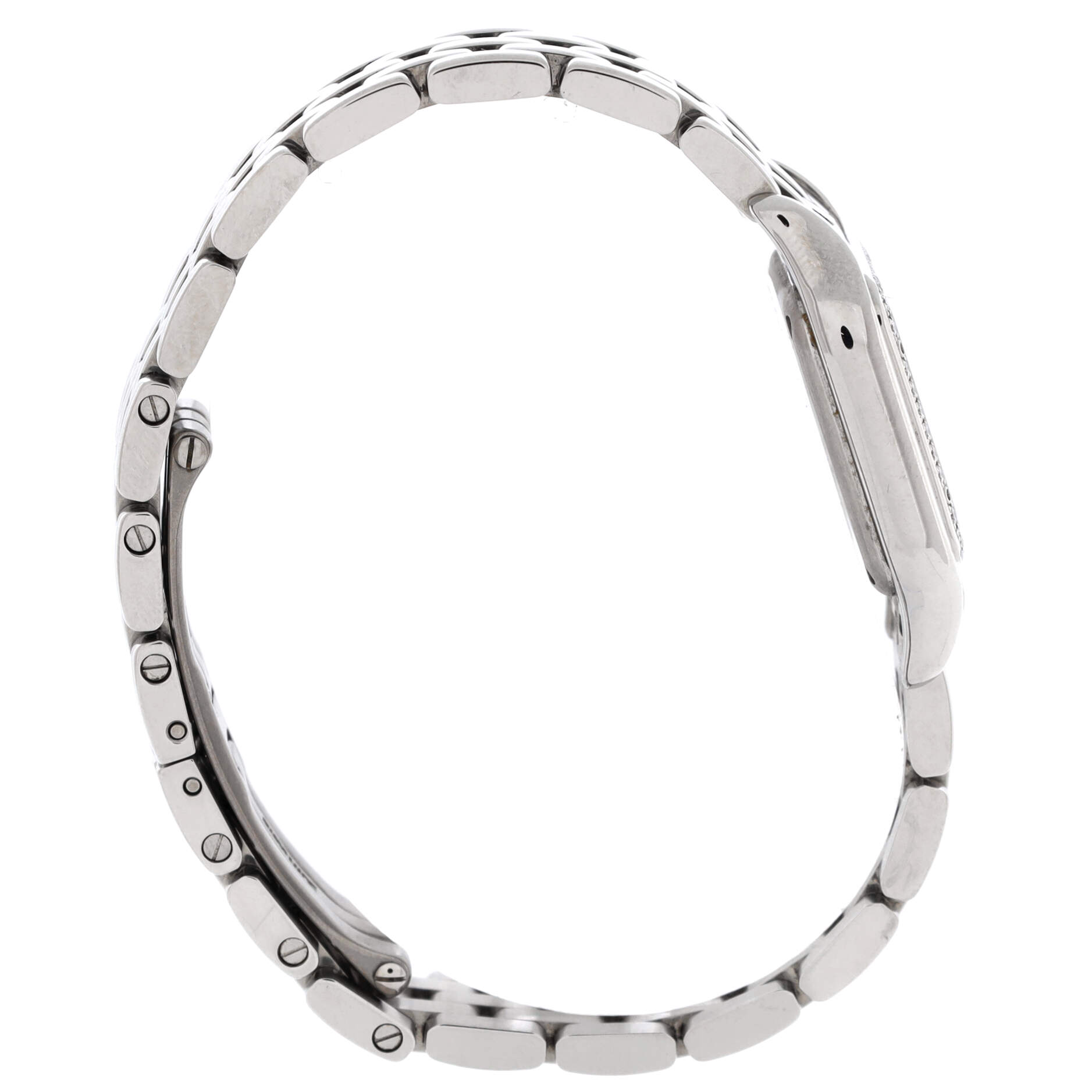 Panthere de Cartier Quartz Watch Stainless Steel with Diamond Bezel 22