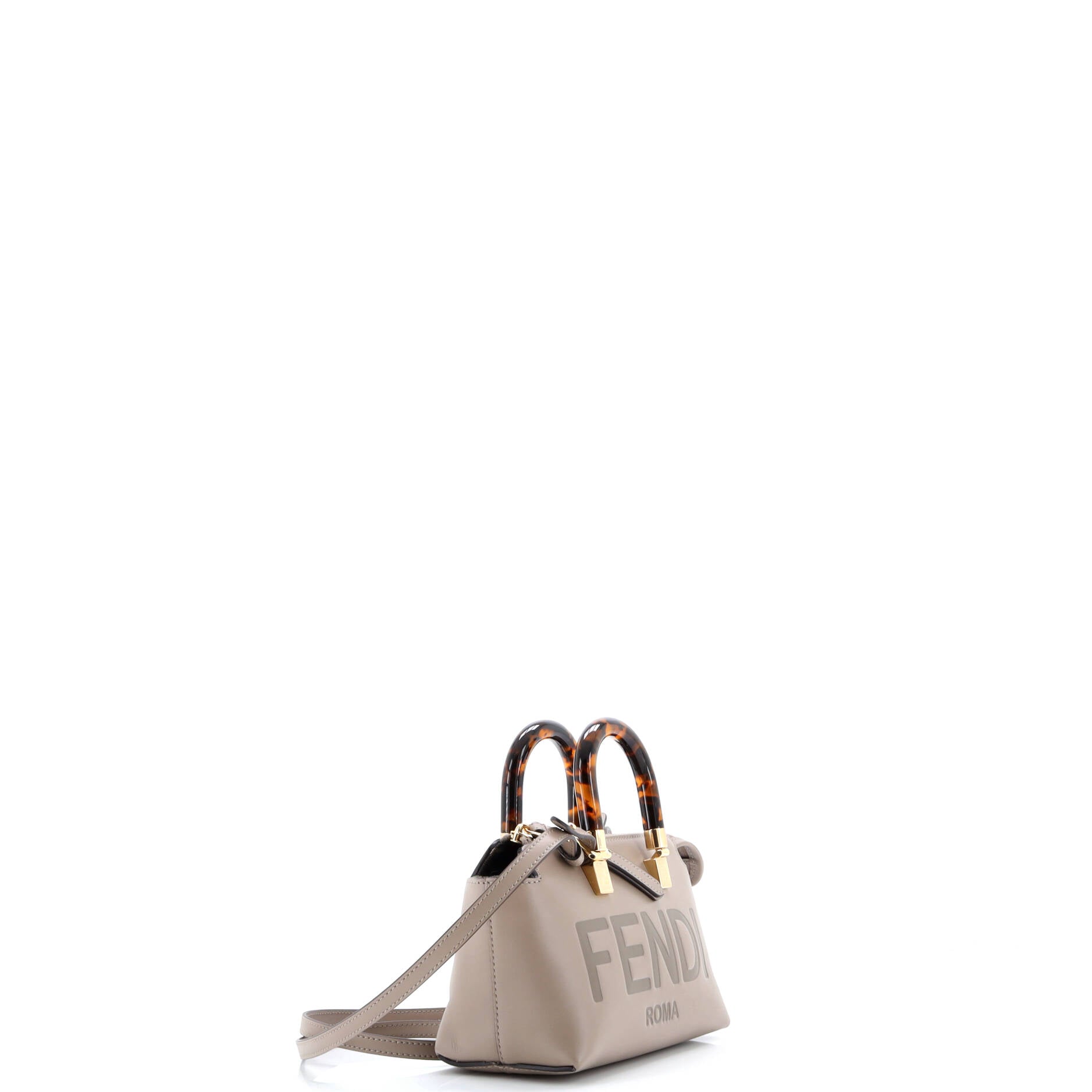 Logo By The Way Top Handle Bag Embossed Leather Mini