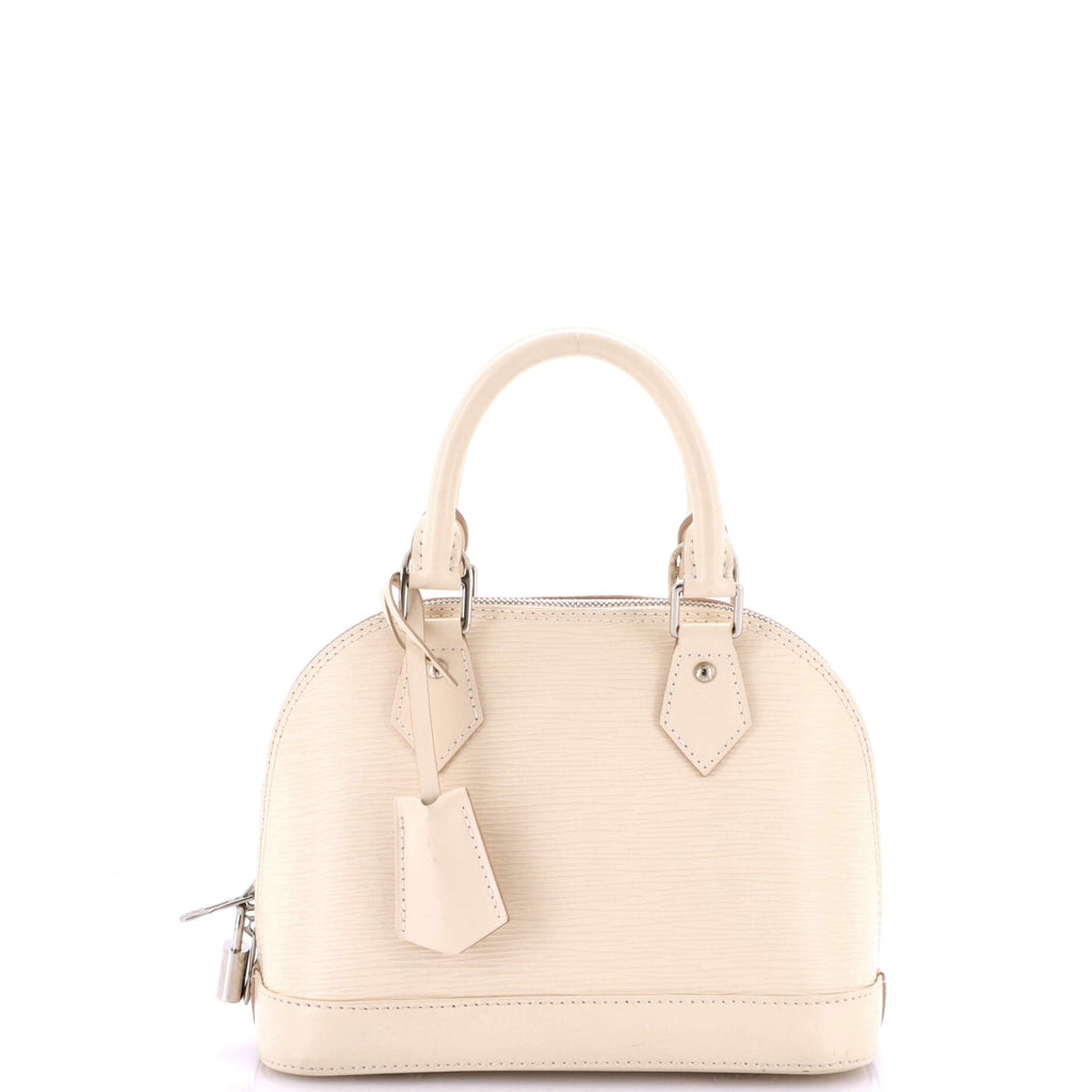Alma Handbag Epi Leather with Logo Jacquard Strap BB