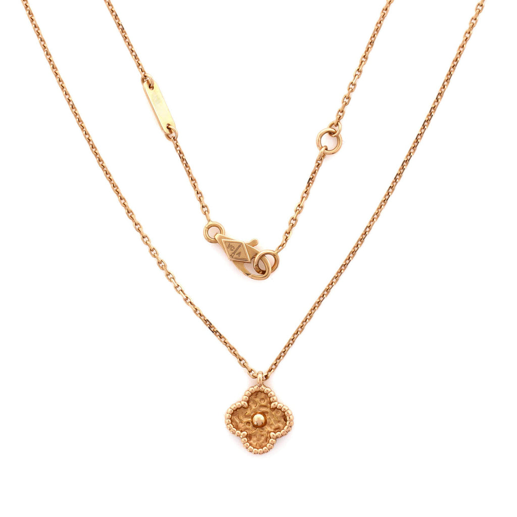Sweet Alhambra Pendant Necklace 18K Rose Gold